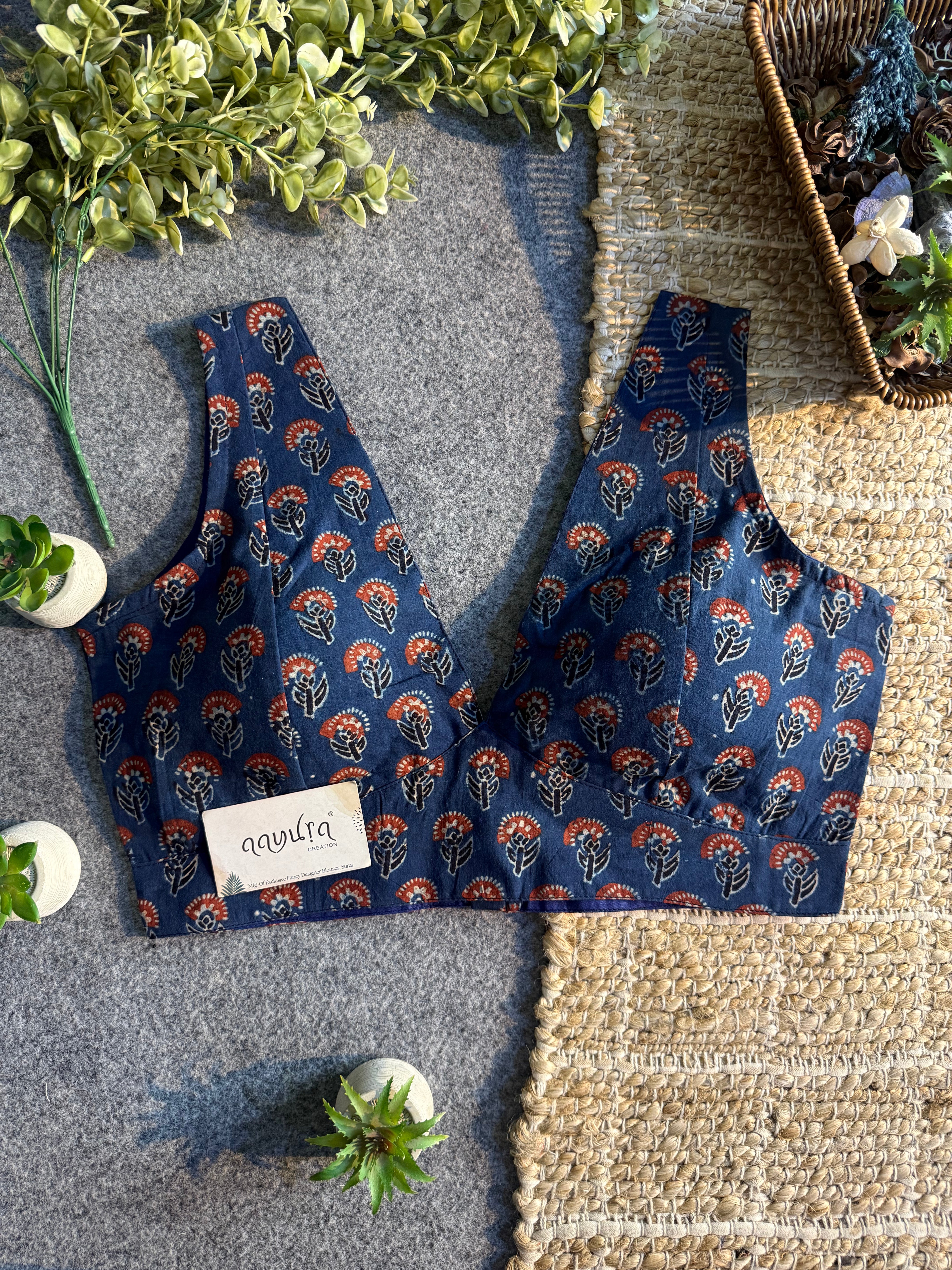 Ajrakh V Neck