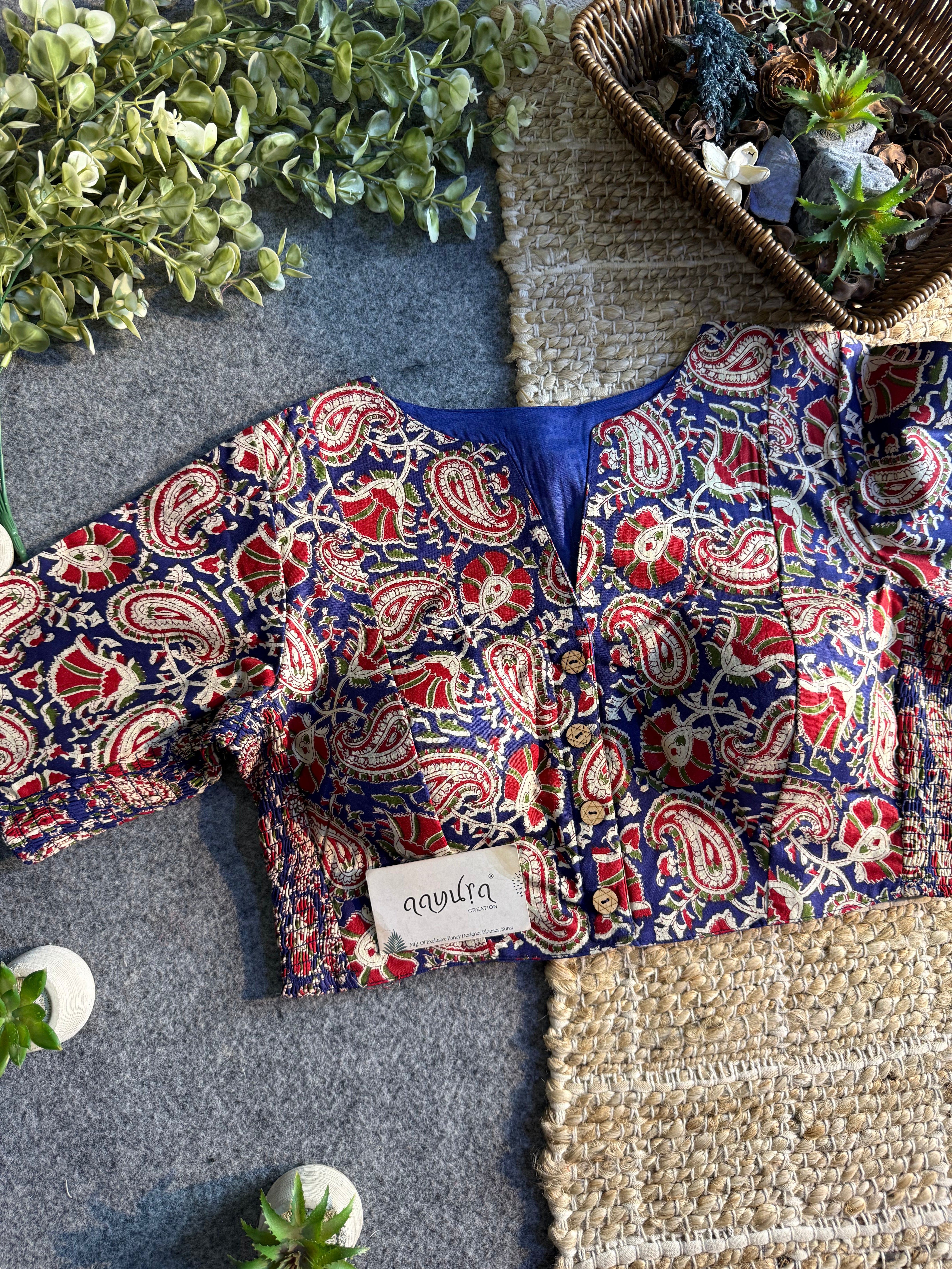 Comfort Fit Cotton Print Blouse