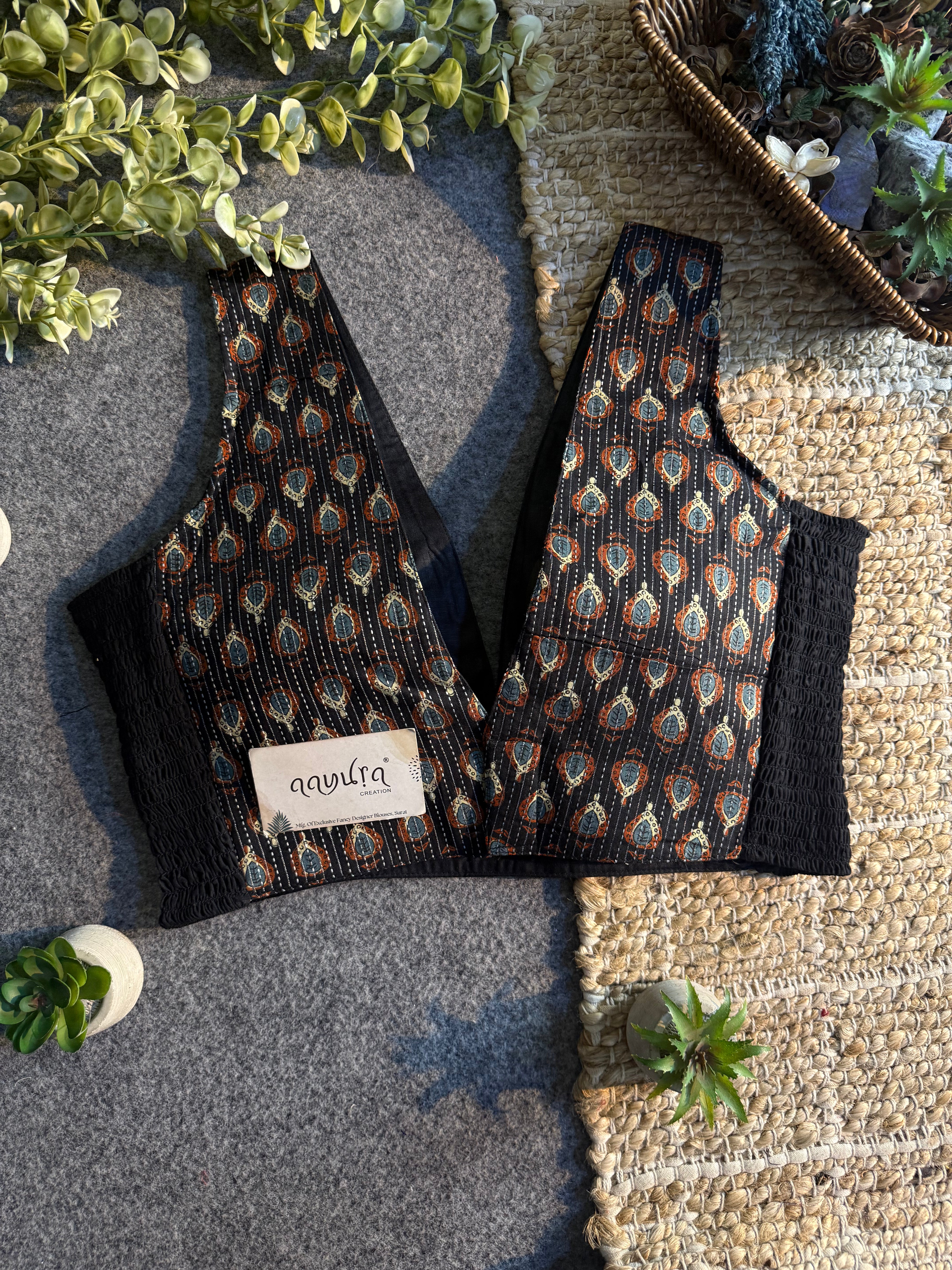 Pure Cotton V-Neck Streachble Blouse