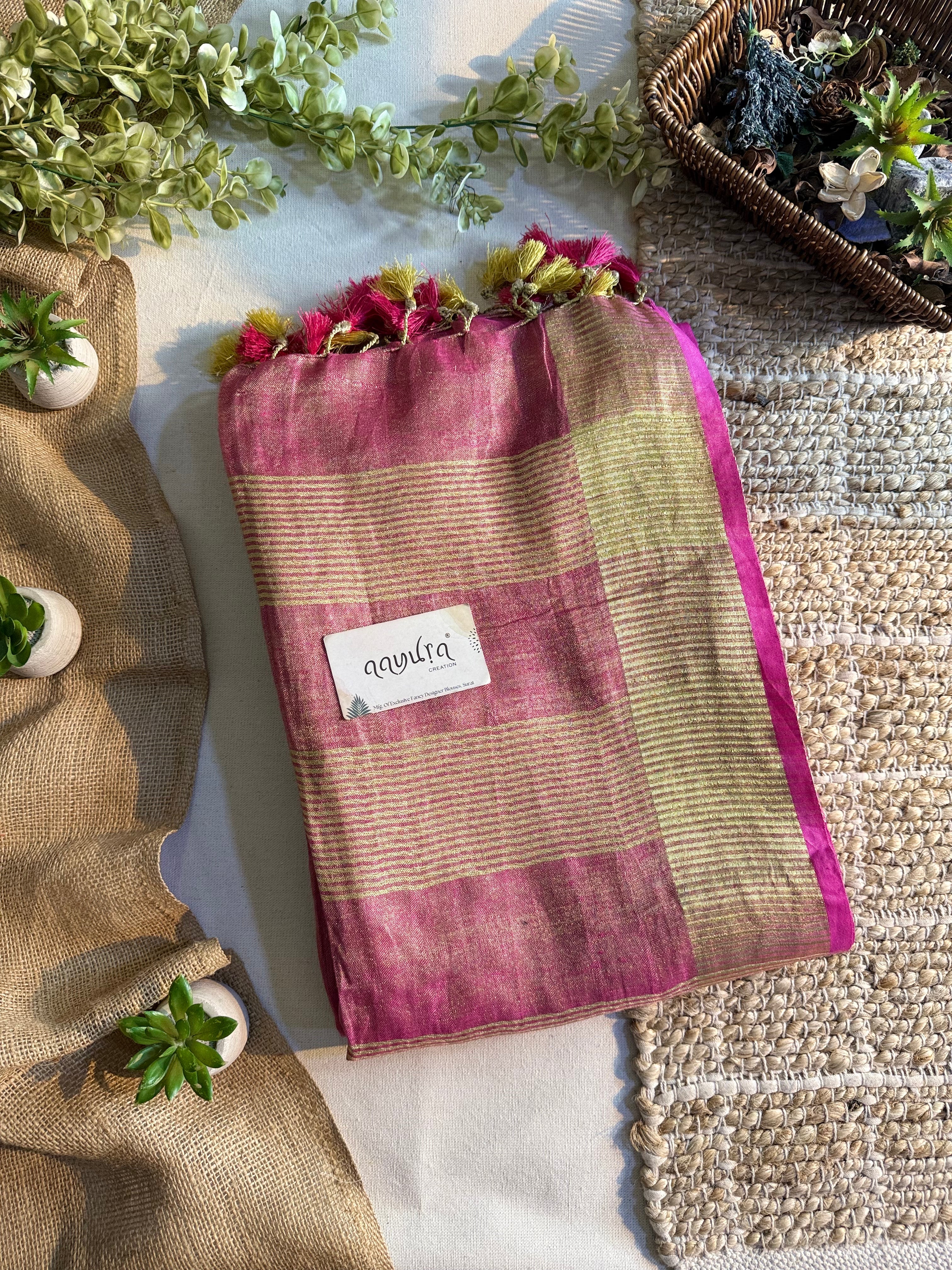 Zariya Tissue Linen Saree