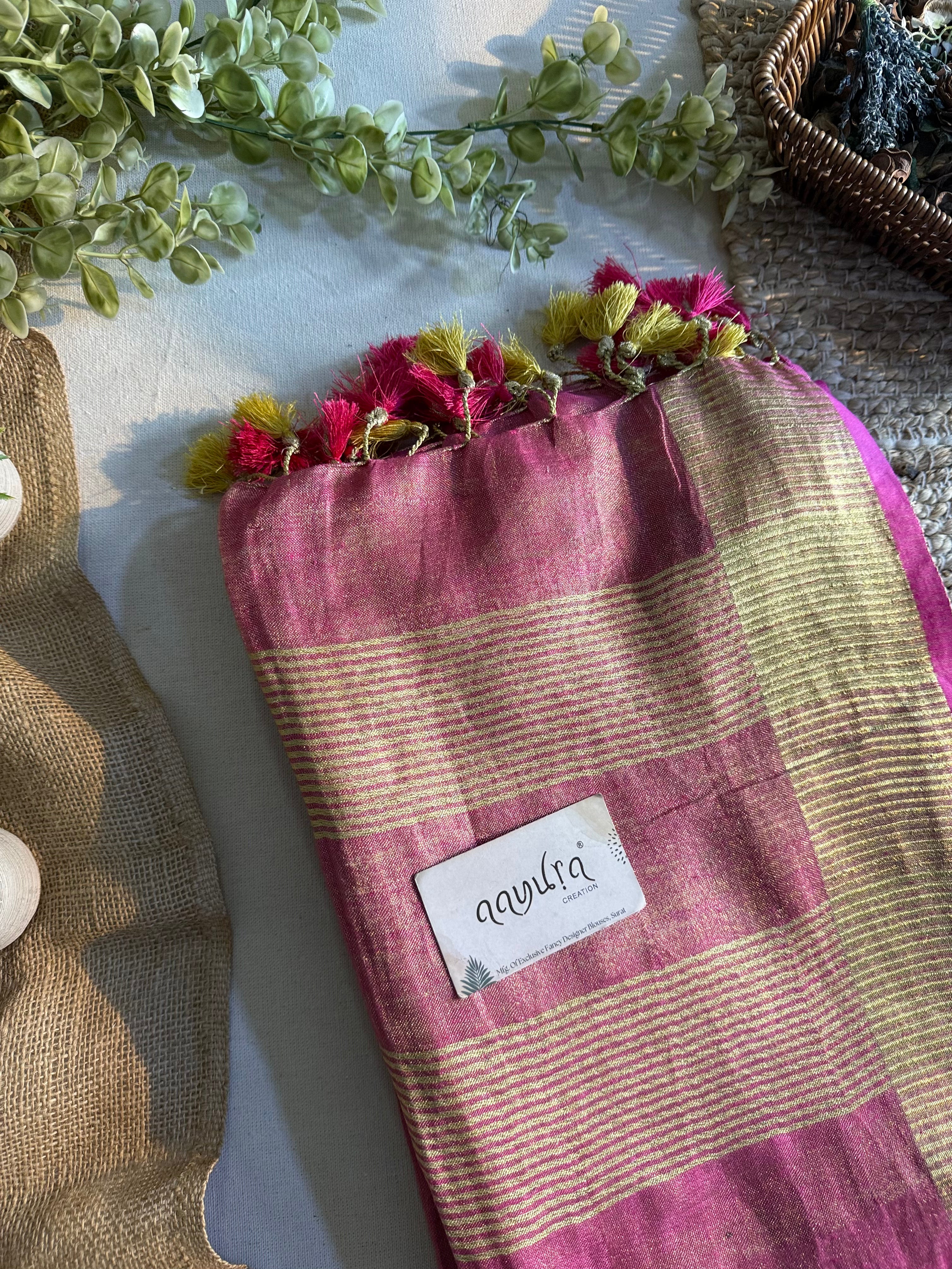 Zariya Tissue Linen Saree