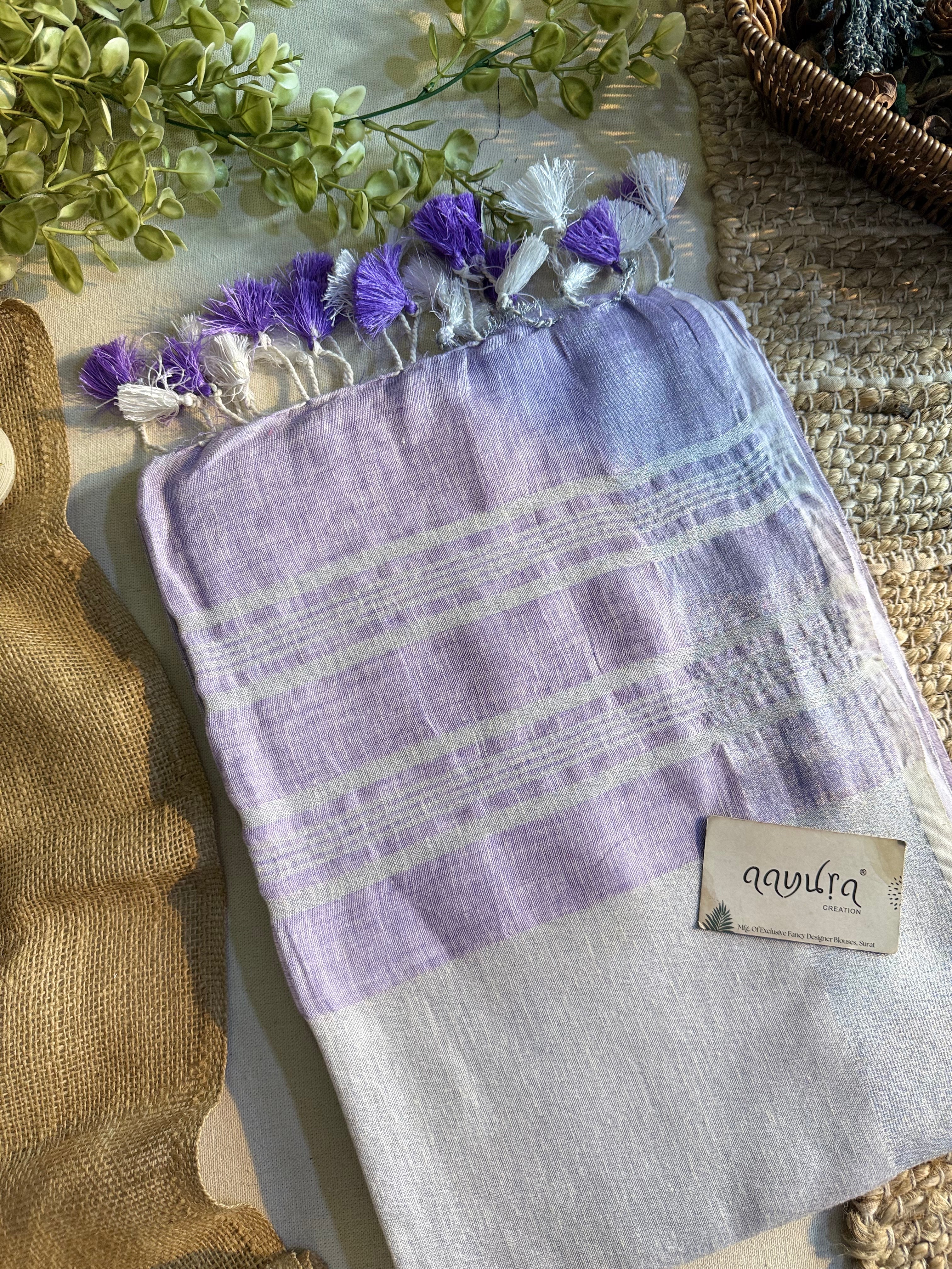 Chandrika Linen Zari Saree