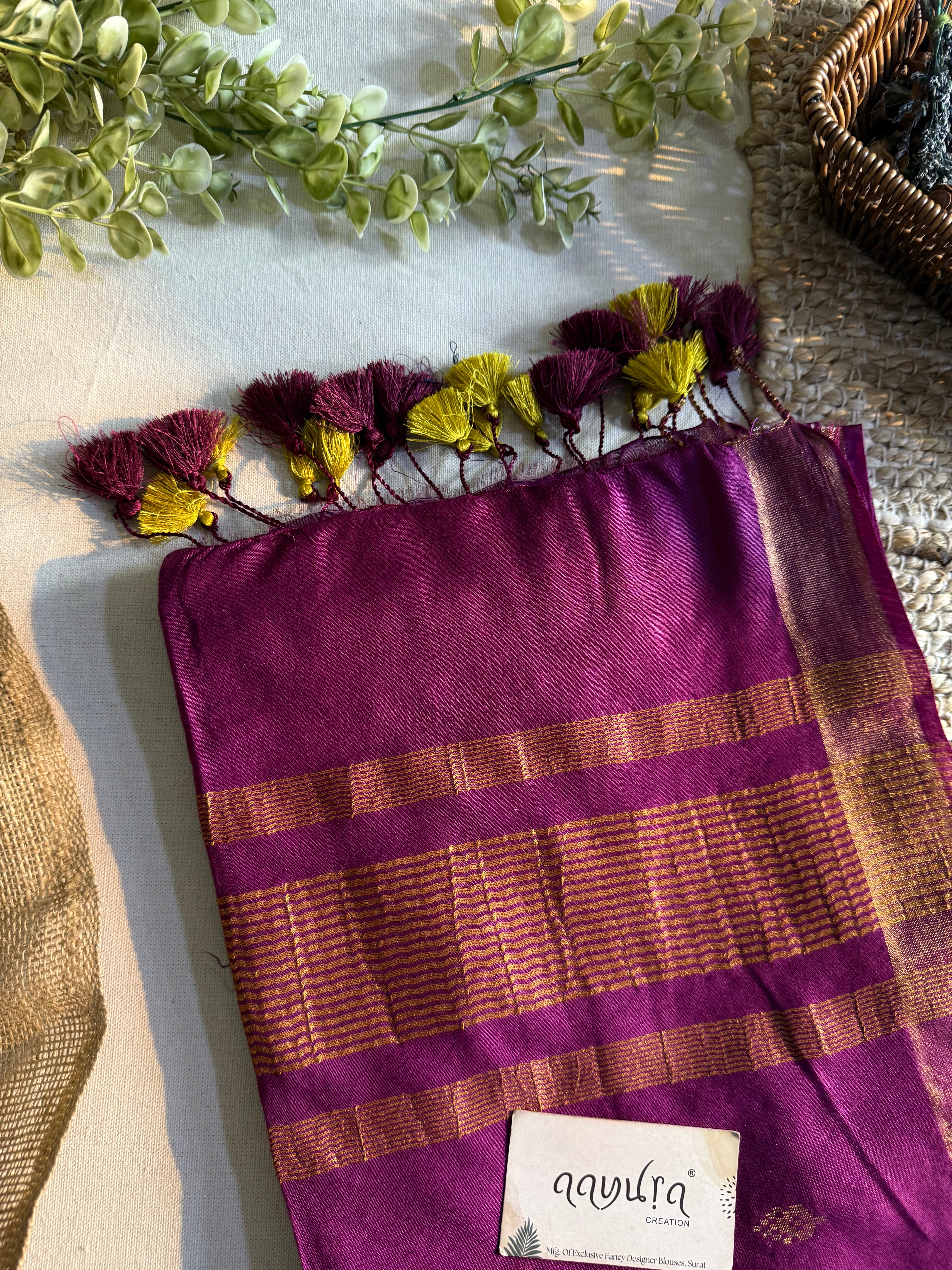 Aaradhya Semi Silk Viscose Zari Saree