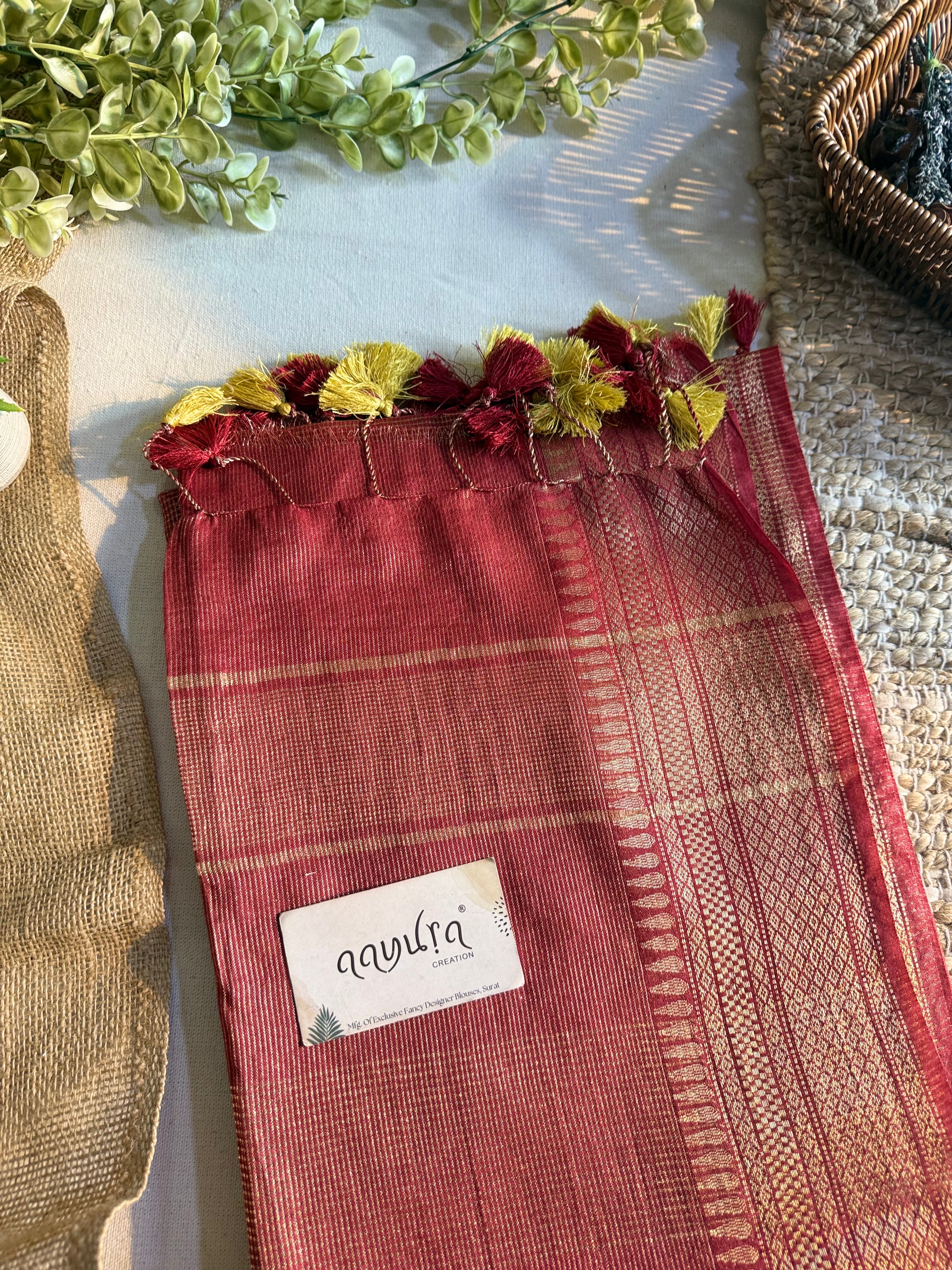 Aaradhya Mini Temple Semi Silk Saree