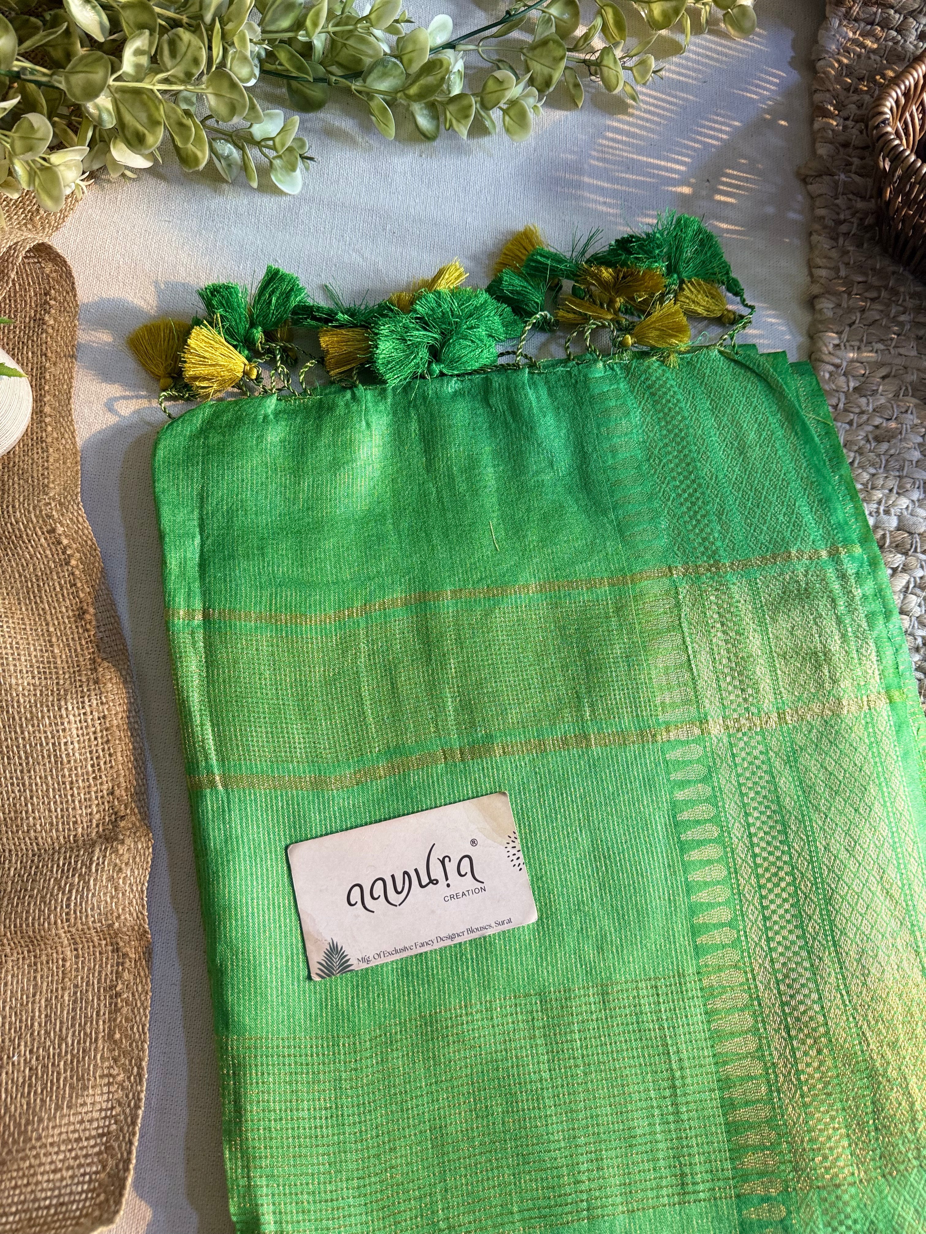 Aaradhya Mini Temple Semi Silk Saree