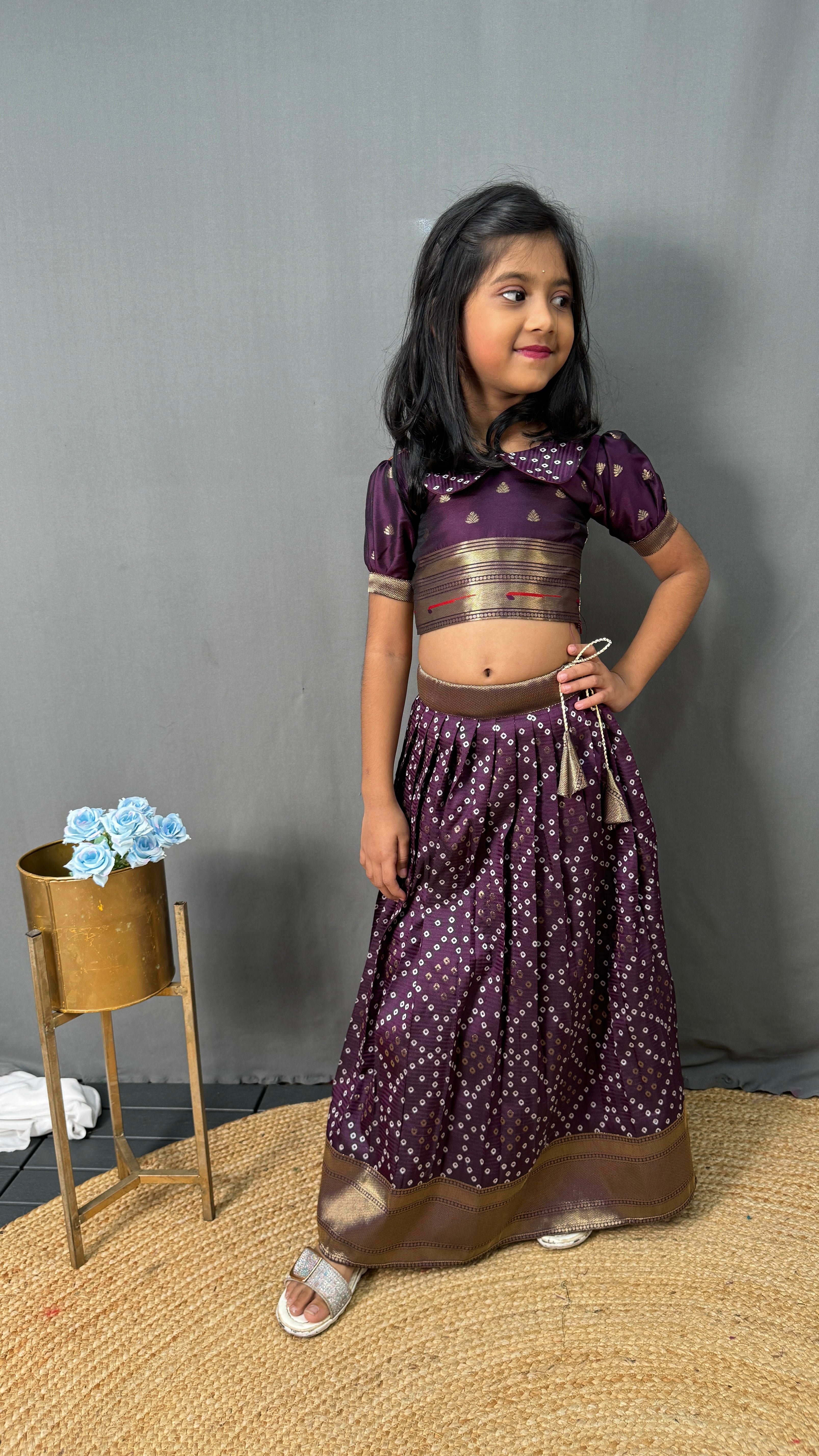 Bandhej Paithani Gown