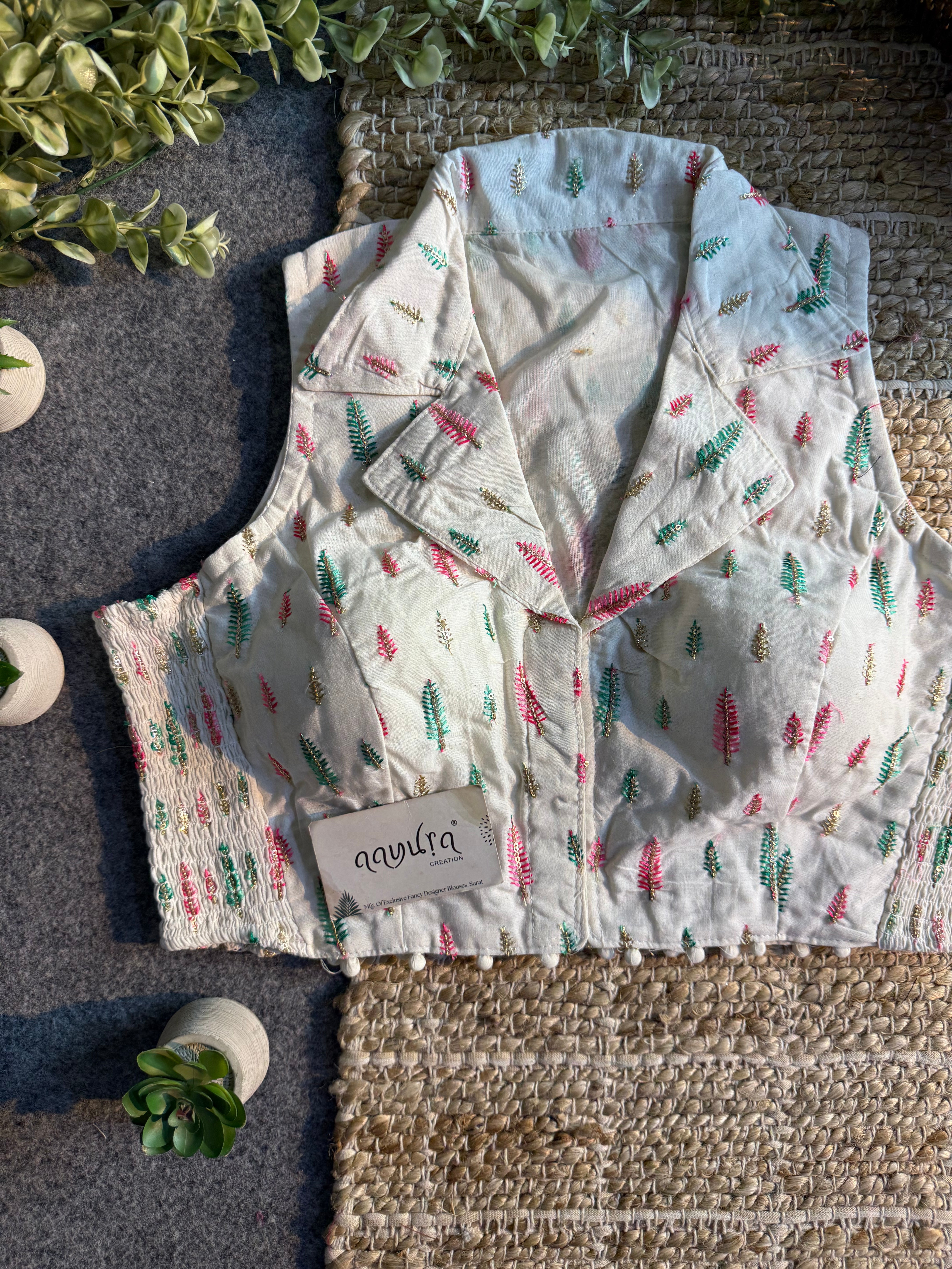 Regal Threadwork Collar Blouse