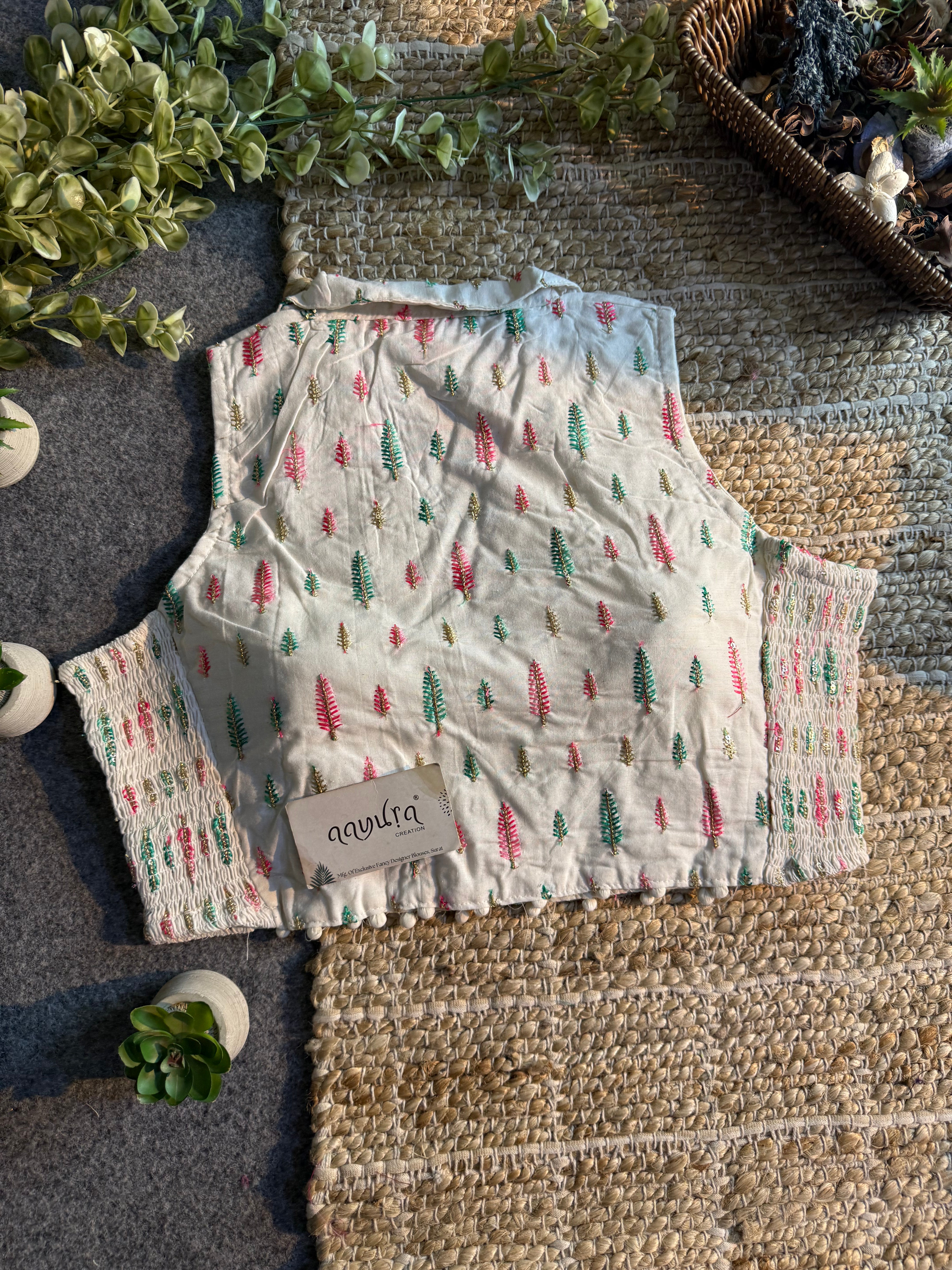 Regal Threadwork Collar Blouse