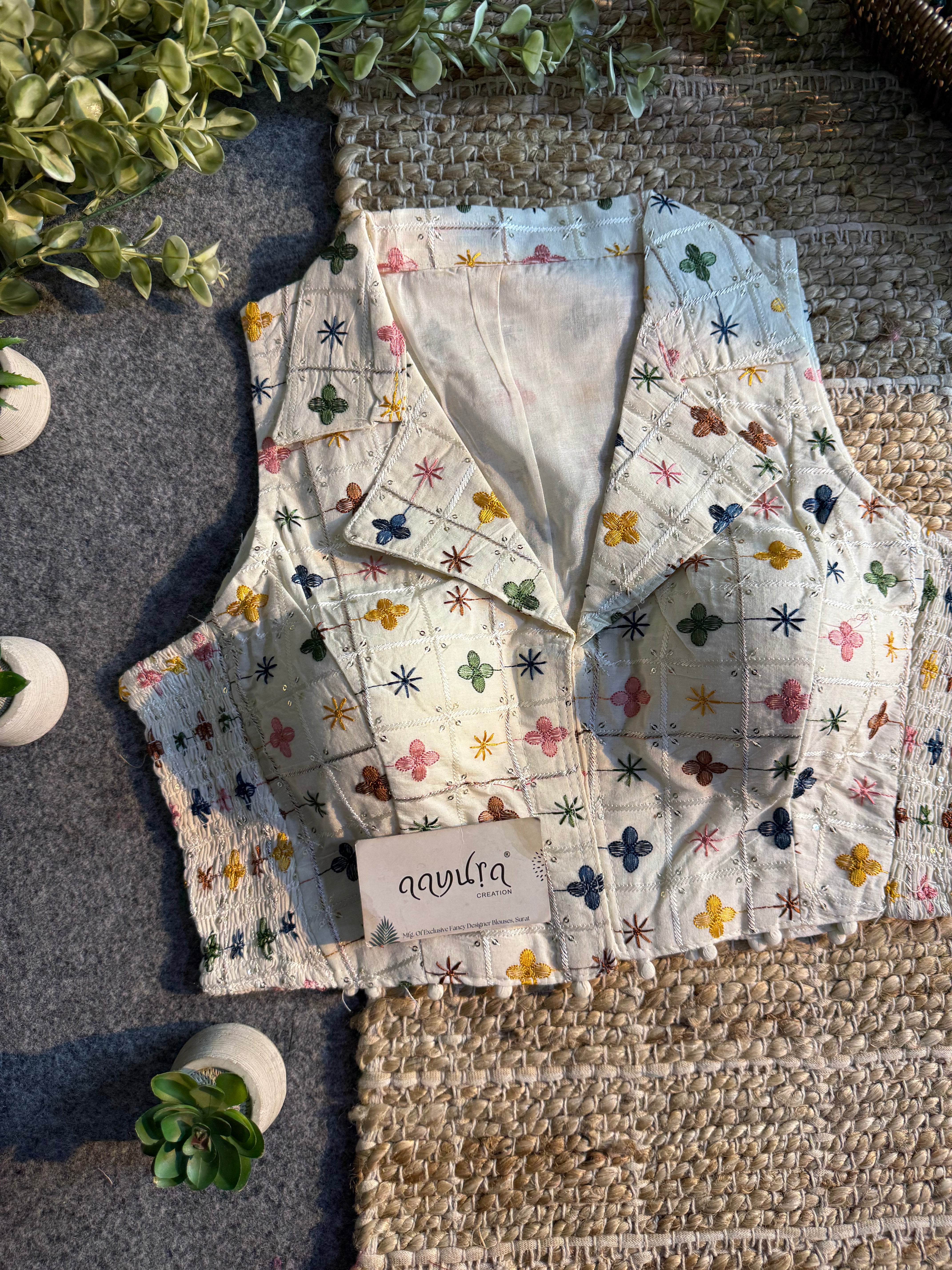 Regal Threadwork Collar Blouse