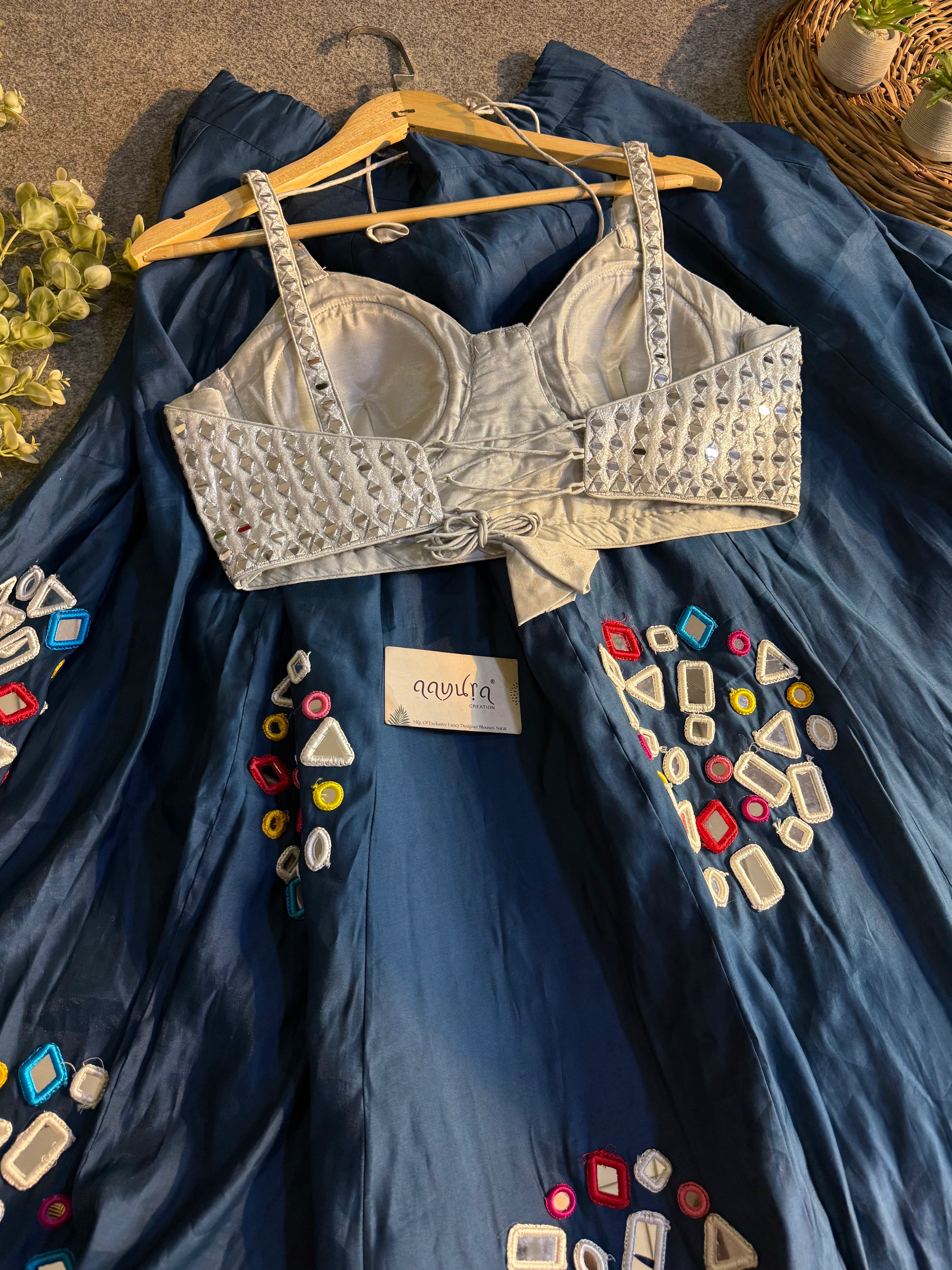 Heritage Gamthi Mirror Lehenga Set