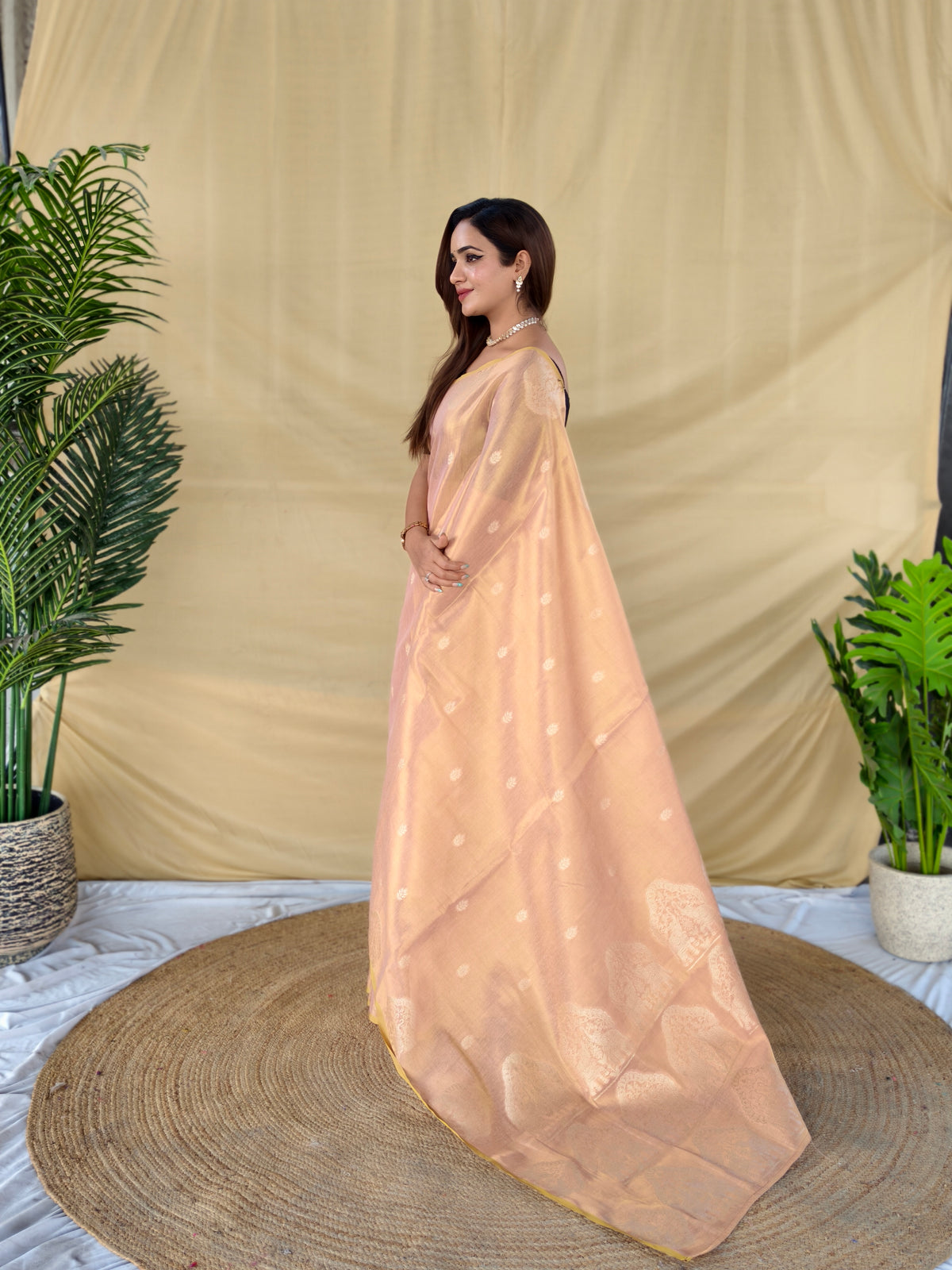 Saubhagyavati Premium Zari Tissue Saree