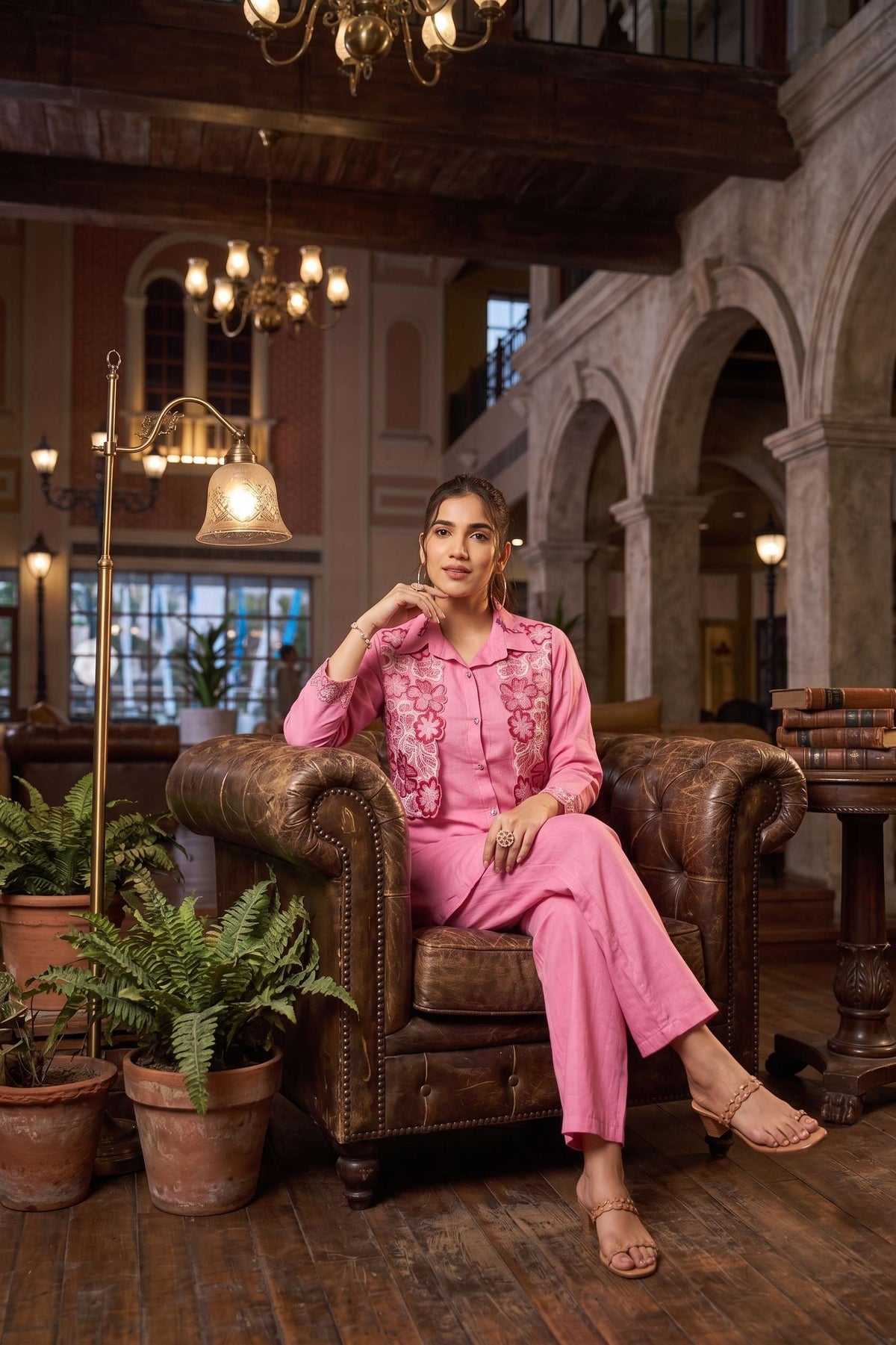 Aura Mal Chanderi Koti Set