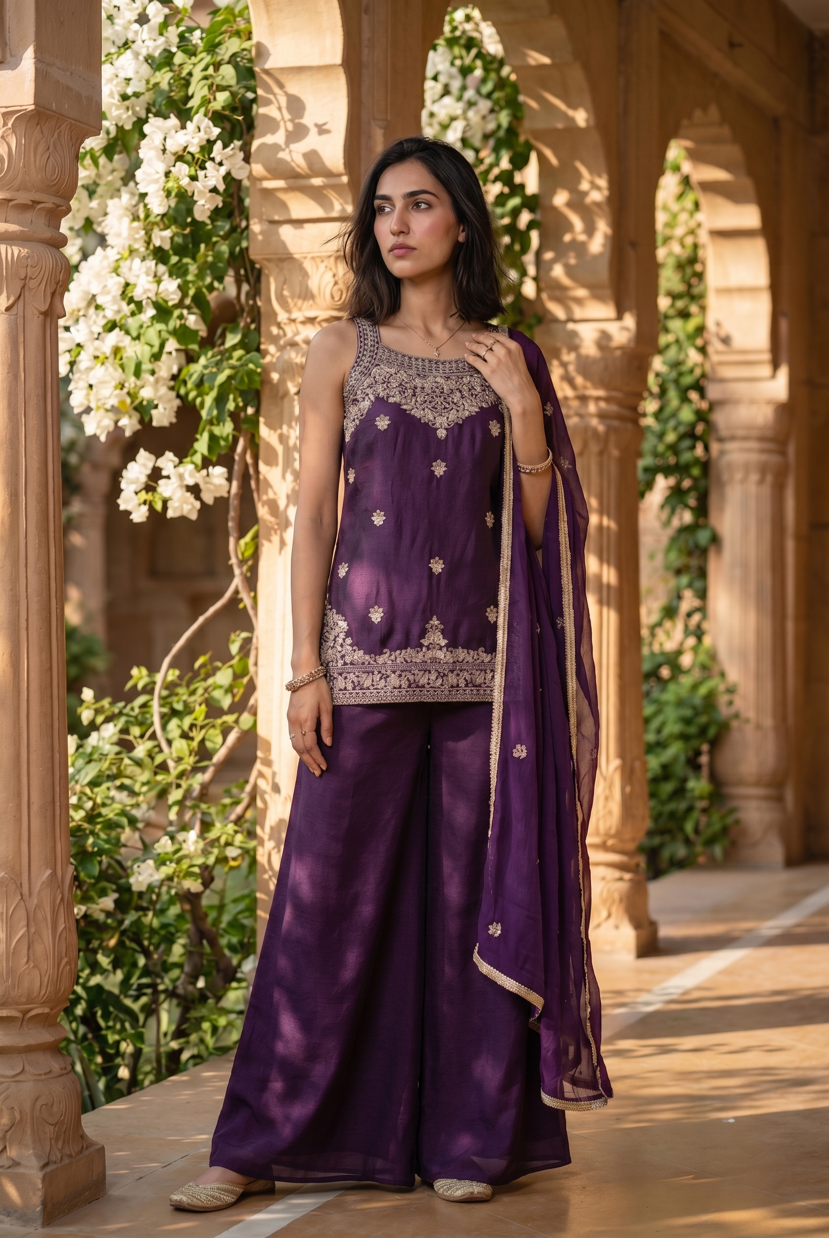 Mehreen Rangoli Crush Purple Co-Ord Set