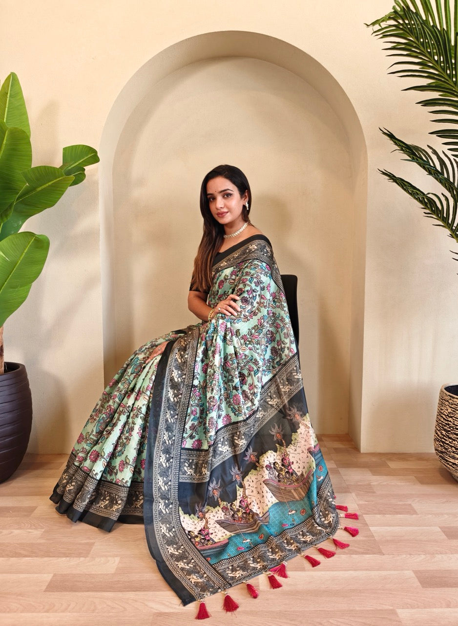 Traditional Soft Cotton Chanderi Saree