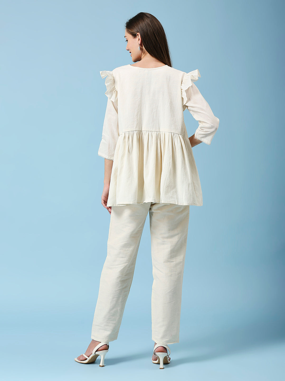 Embroidered Khadi Cotton Summer Top