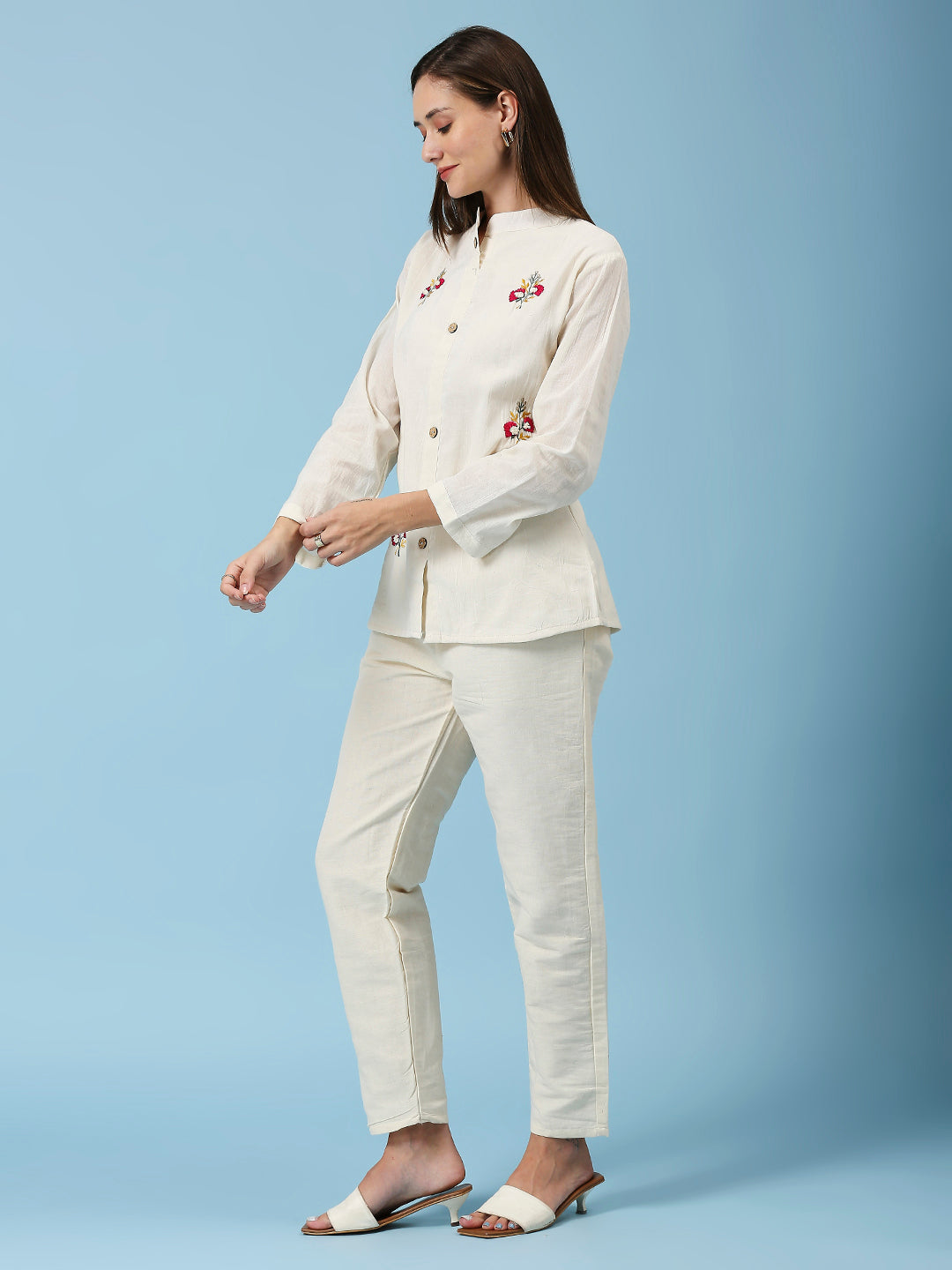 Embroidered Khadi Cotton Summer Top