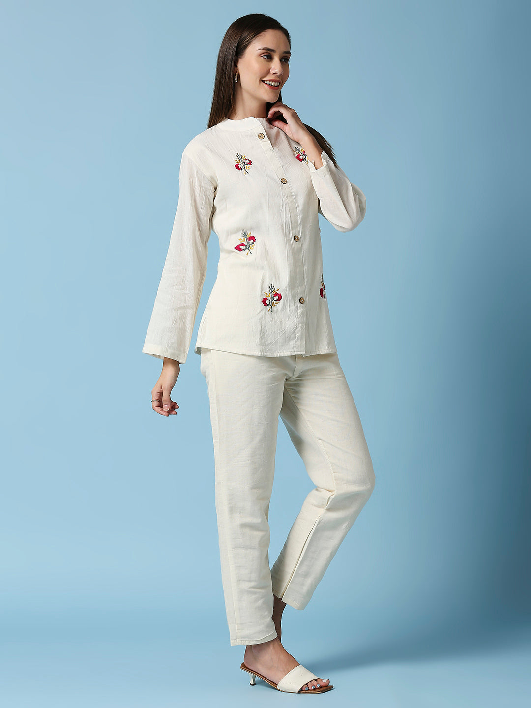 Embroidered Khadi Cotton Summer Top