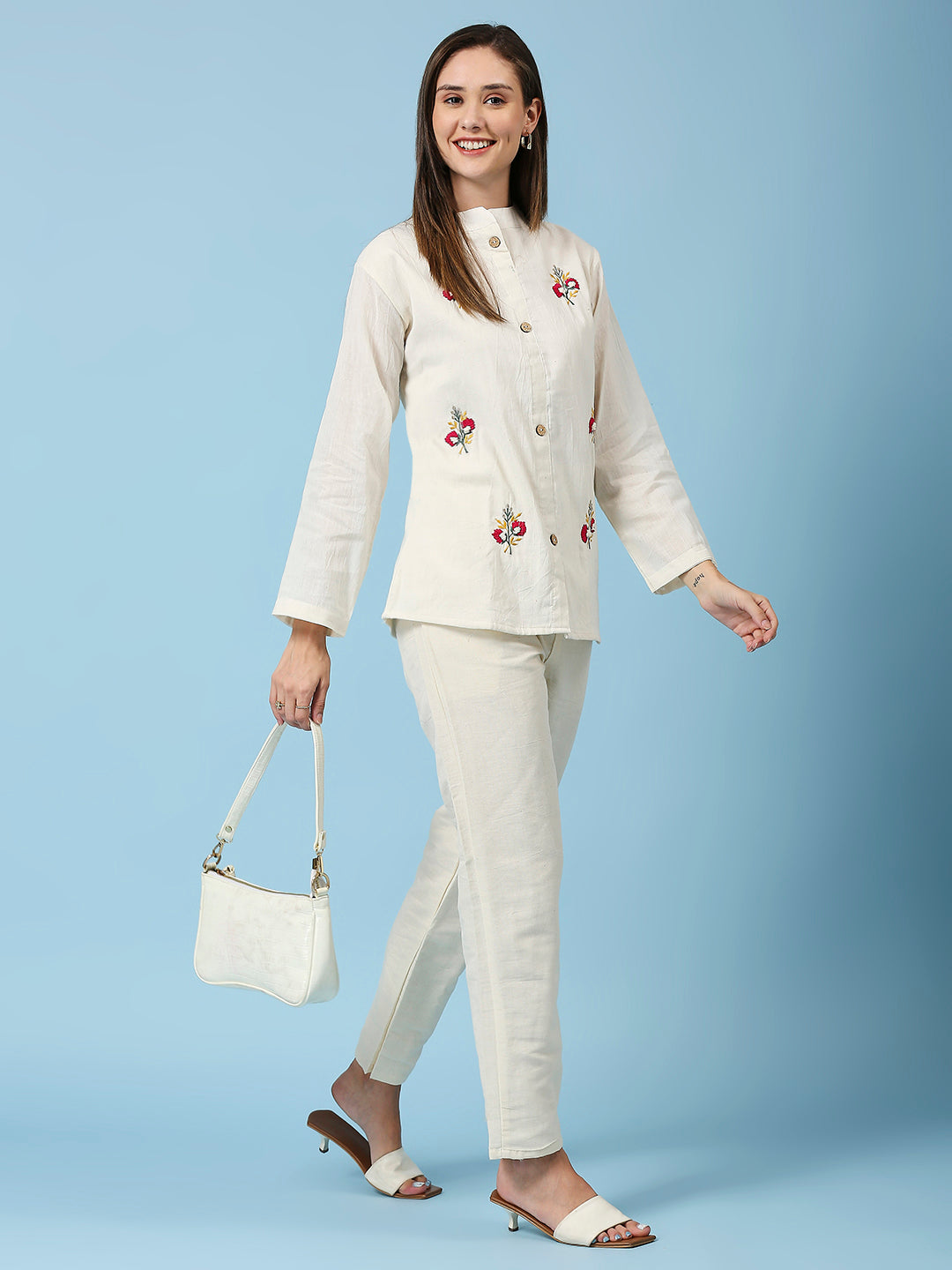 Embroidered Khadi Cotton Summer Top