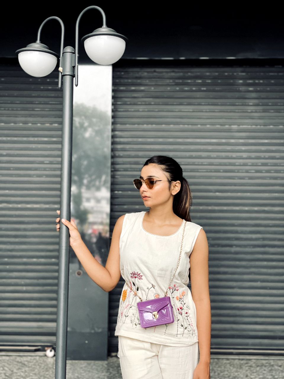 Embroidered Khadi Cotton Summer Top