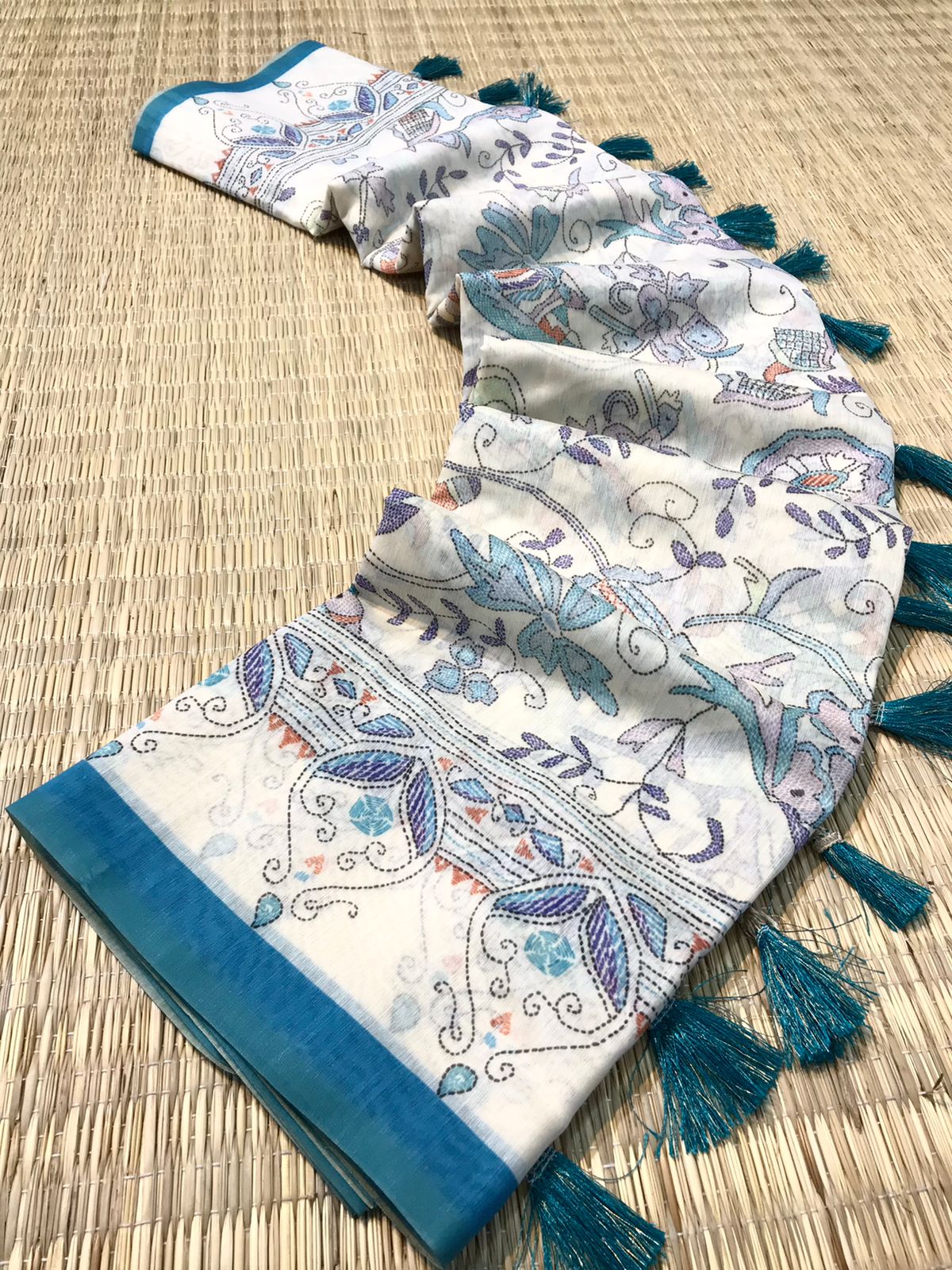Eleganza Pure Malai Cotton Saree