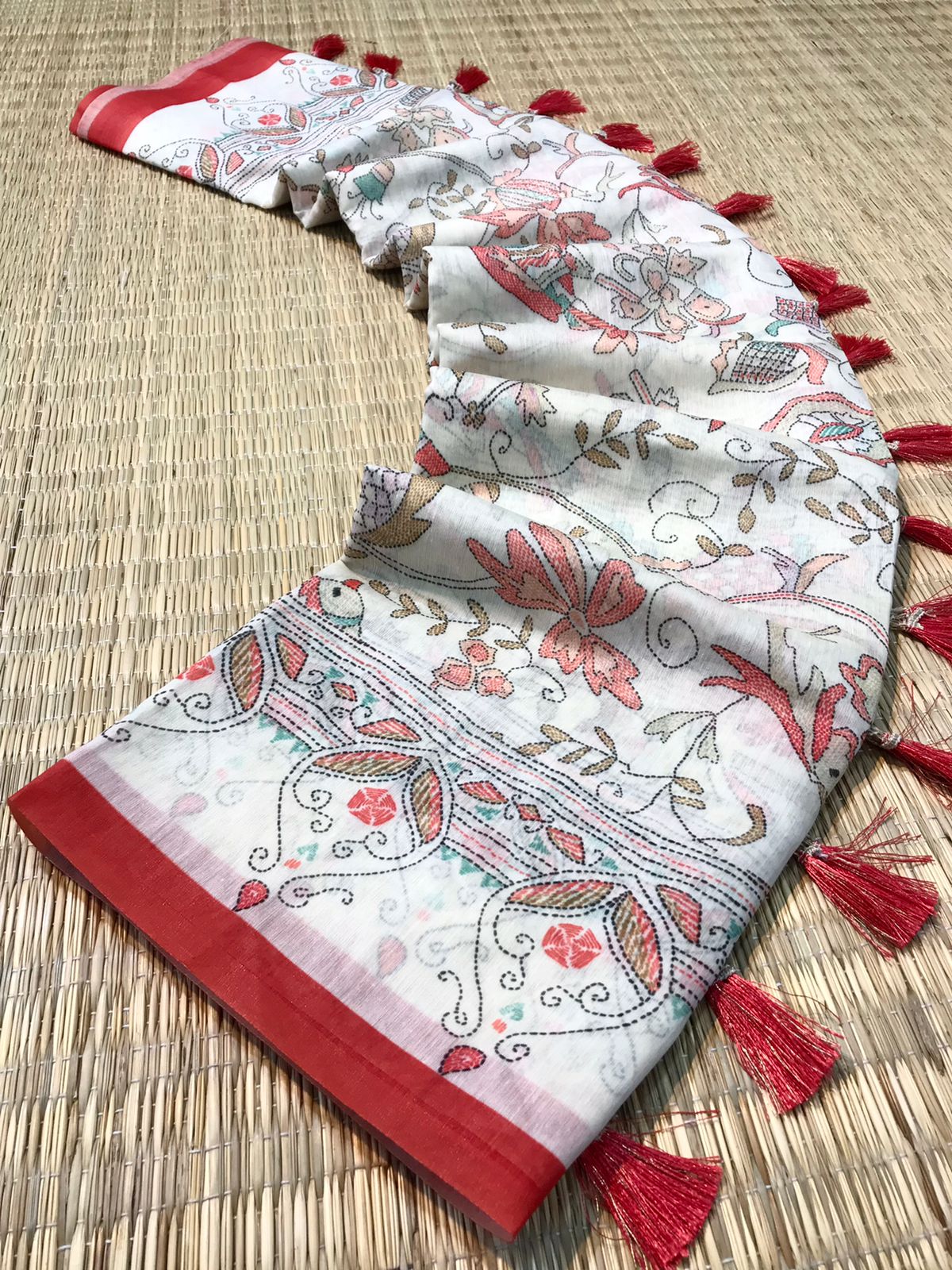 Eleganza Pure Malai Cotton Saree
