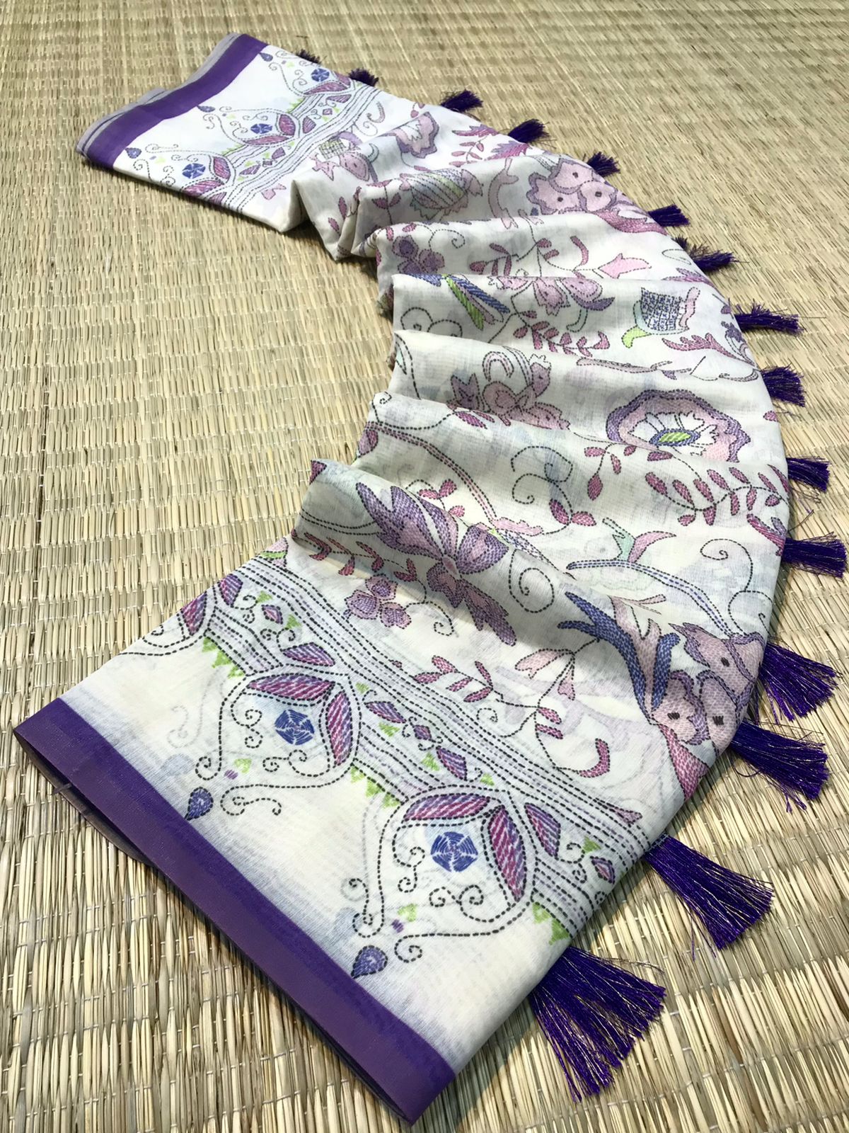 Eleganza Pure Malai Cotton Saree