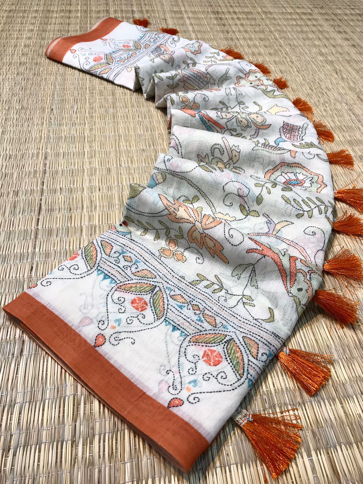 Eleganza Pure Malai Cotton Saree