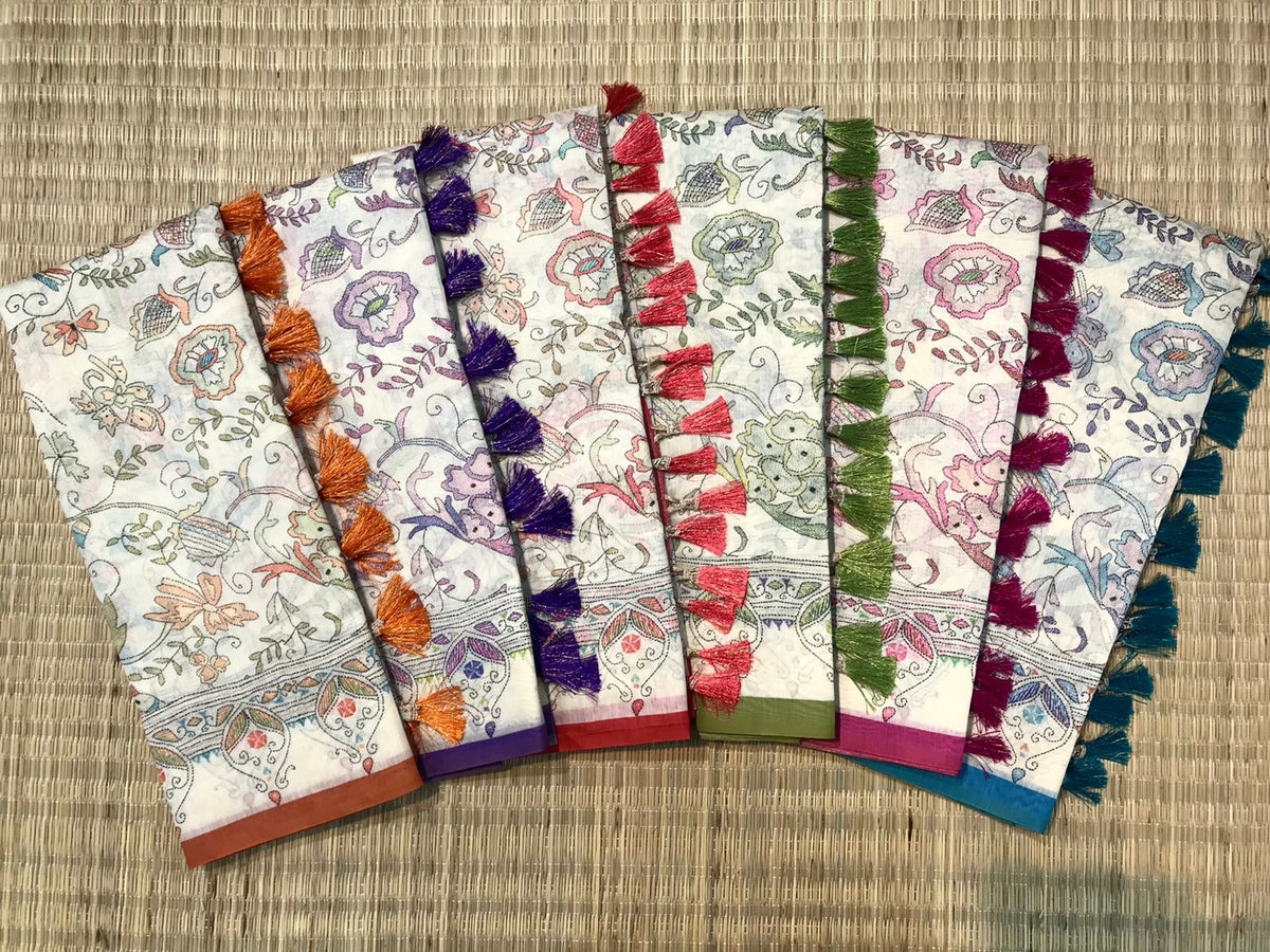Eleganza Pure Malai Cotton Saree