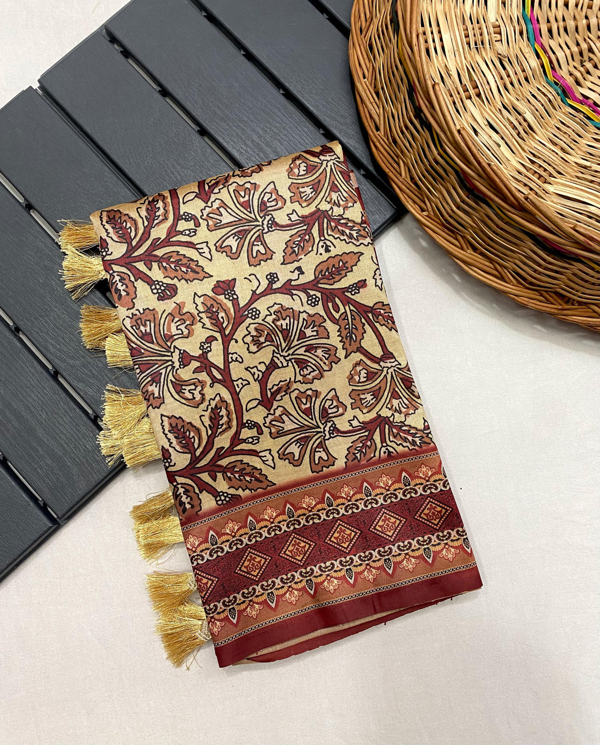 Majestic Semi-Silk Digital Print Saree
