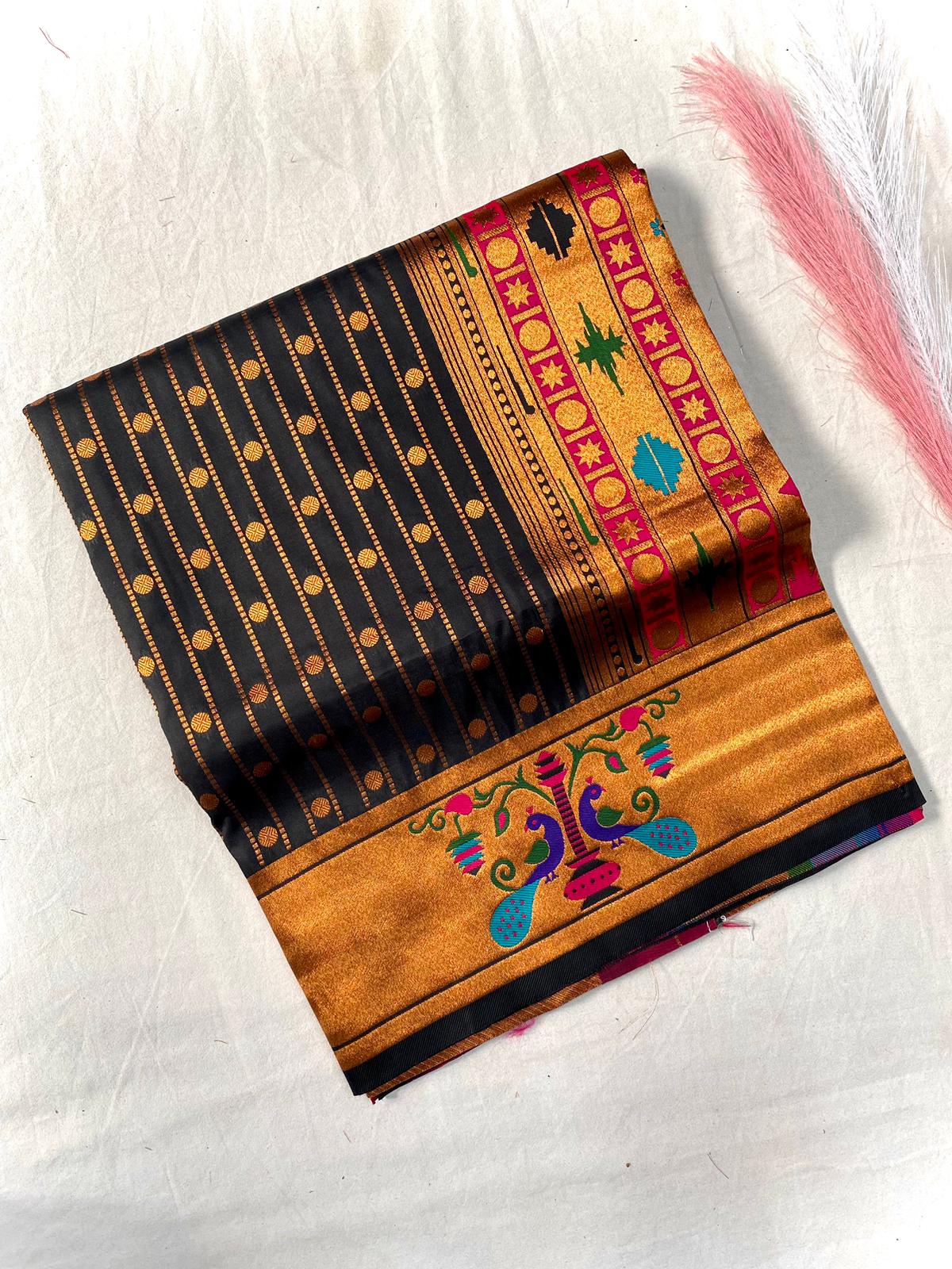 Rukmini Premium Paithani Silk Without Lace Saree
