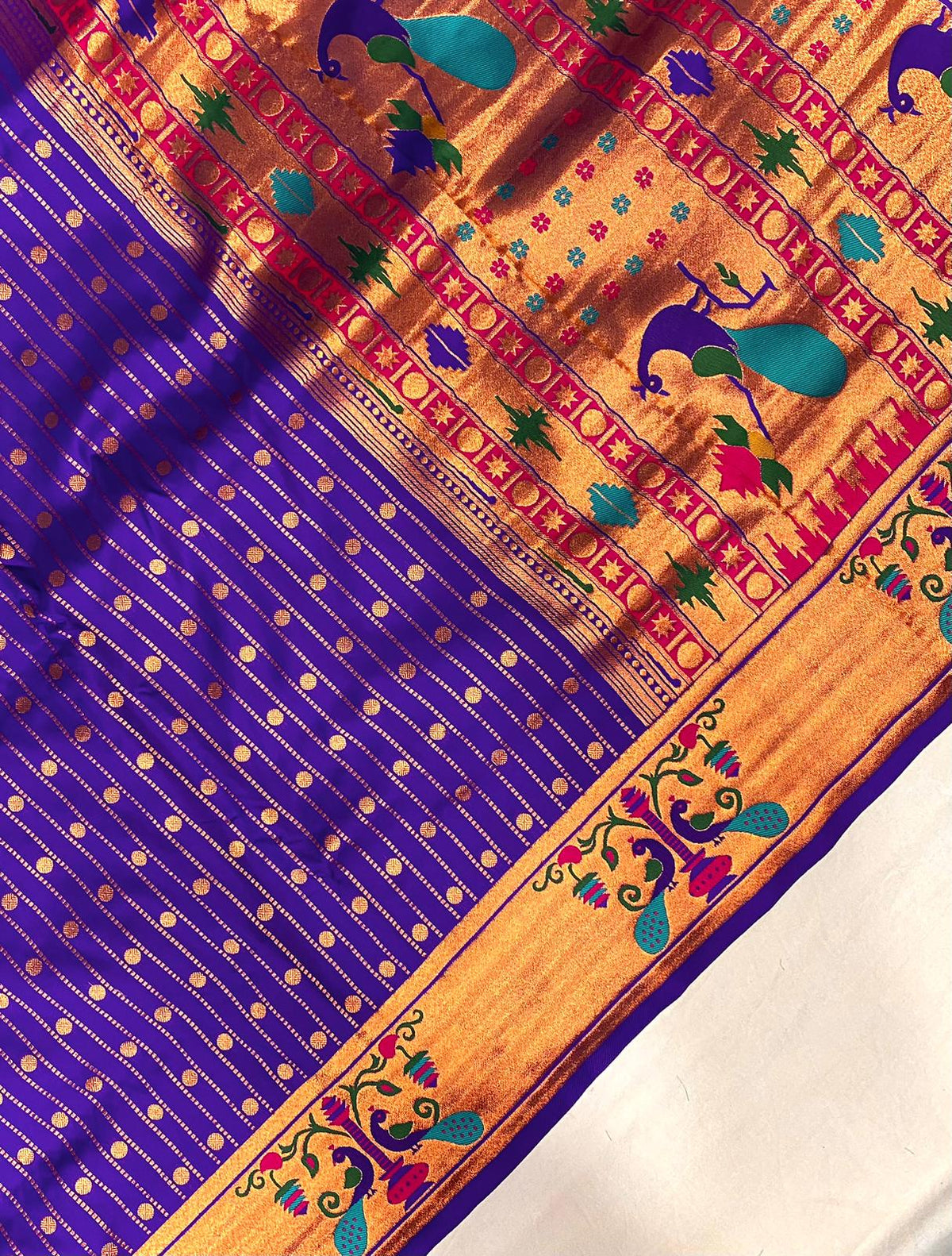 Rukmini Premium Paithani Silk Without Lace Saree