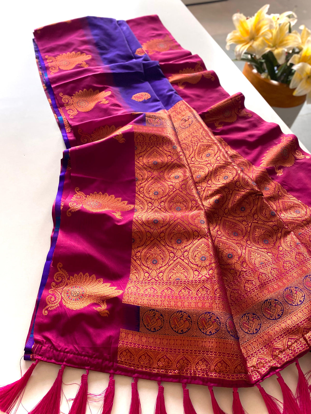 Sharada Dual Tone Silk Saree