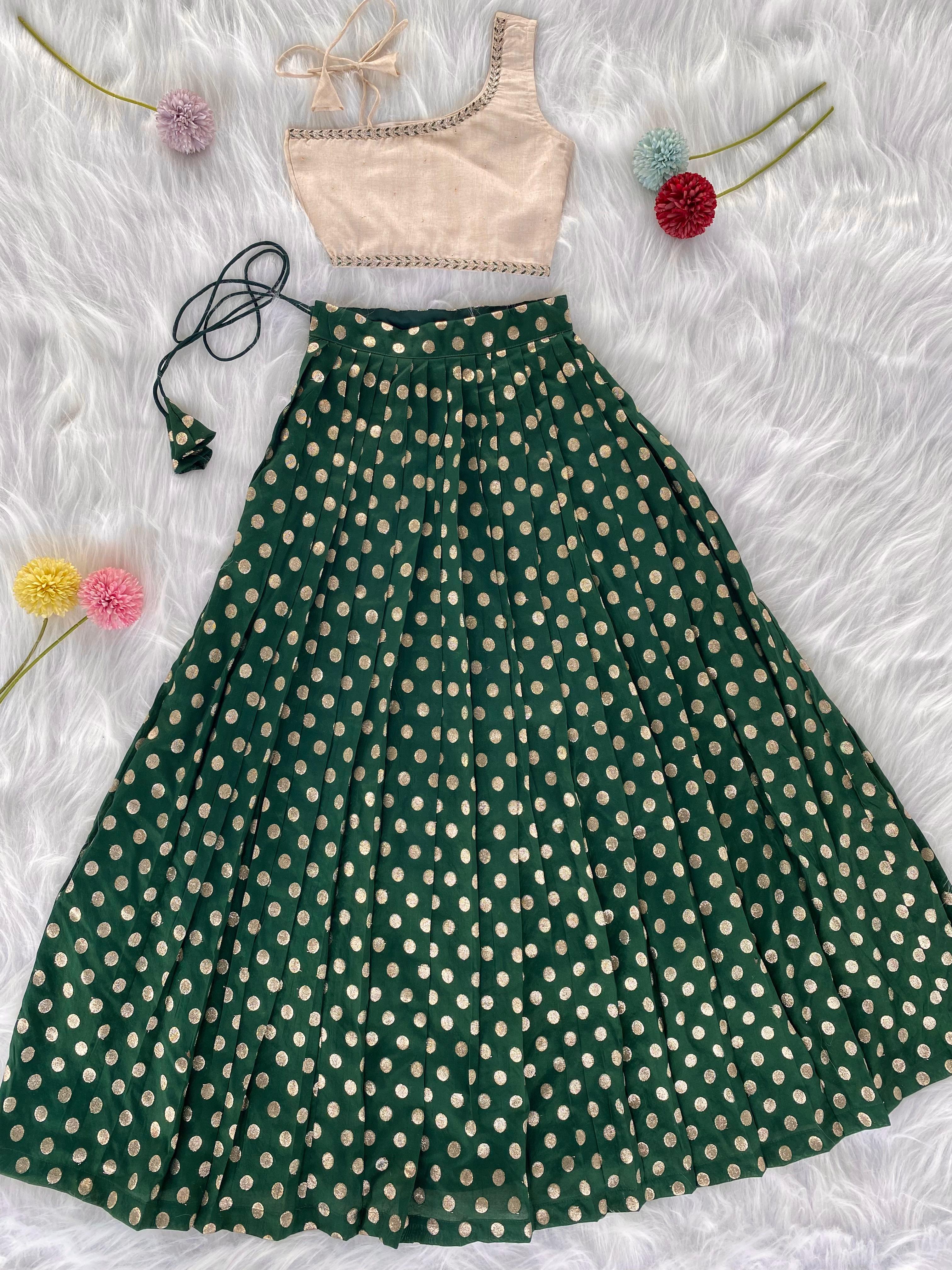 One-Shoulder Zari Set