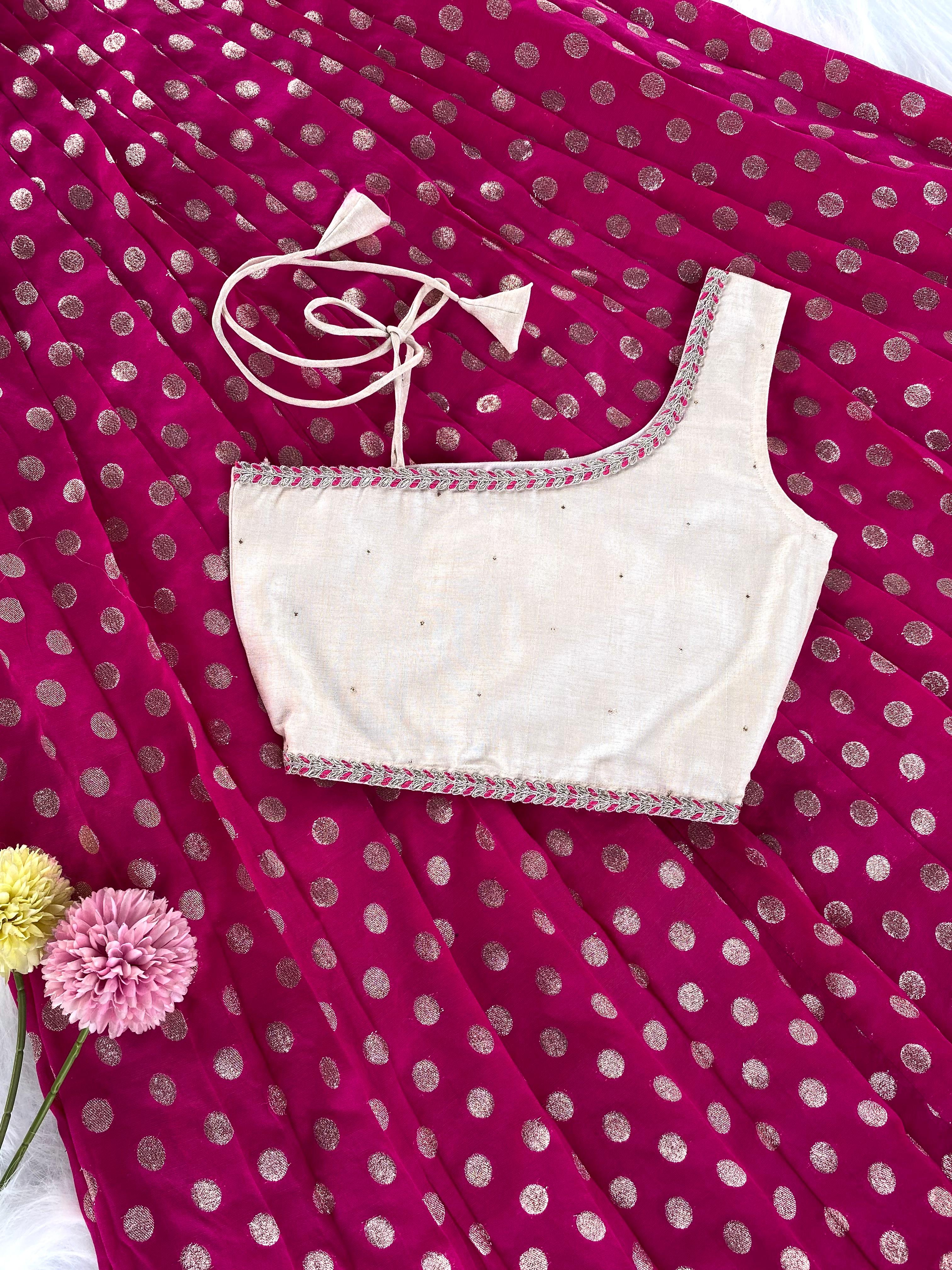 One-Shoulder Zari Set