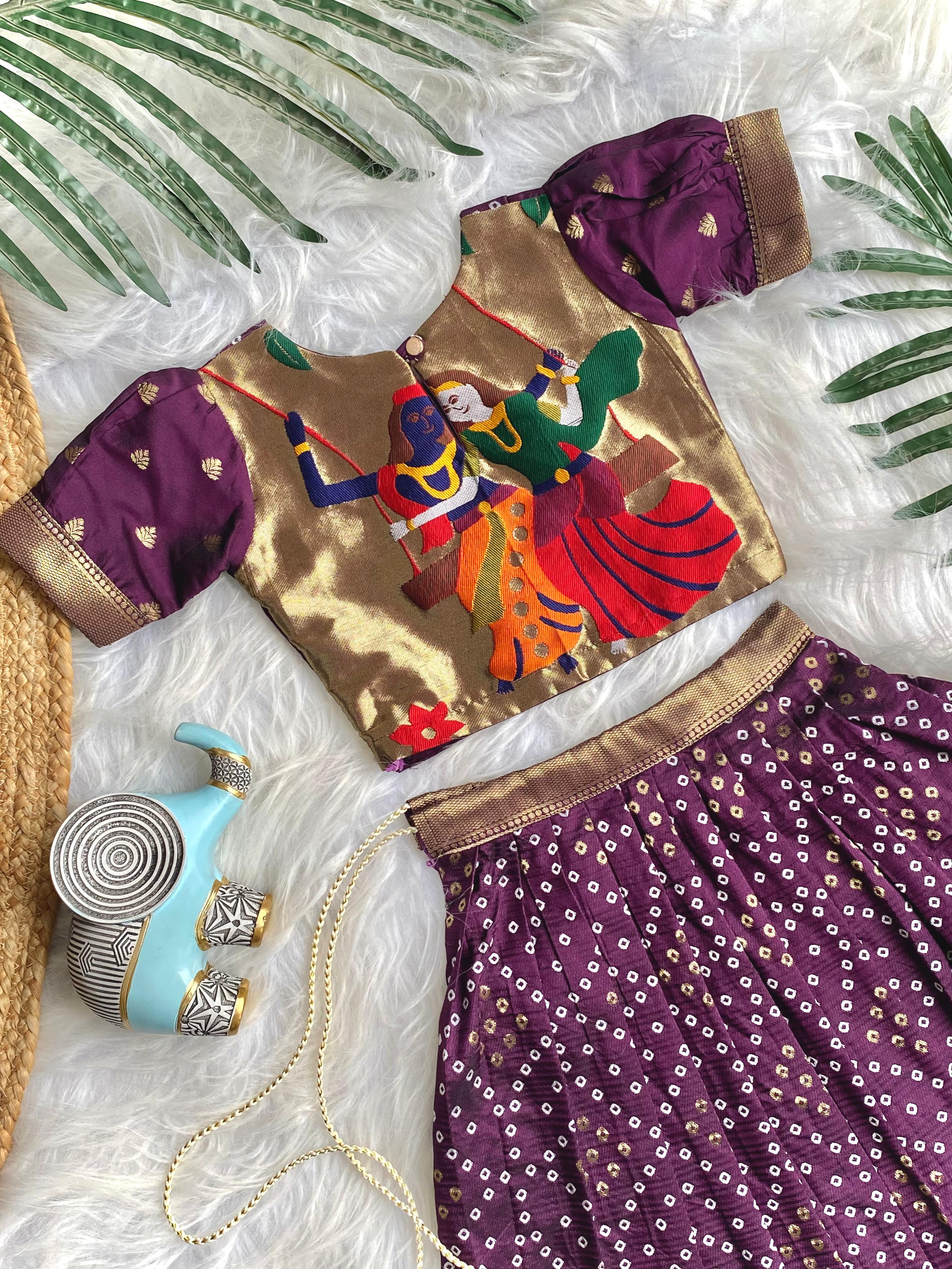 Bandhej Paithani Gown