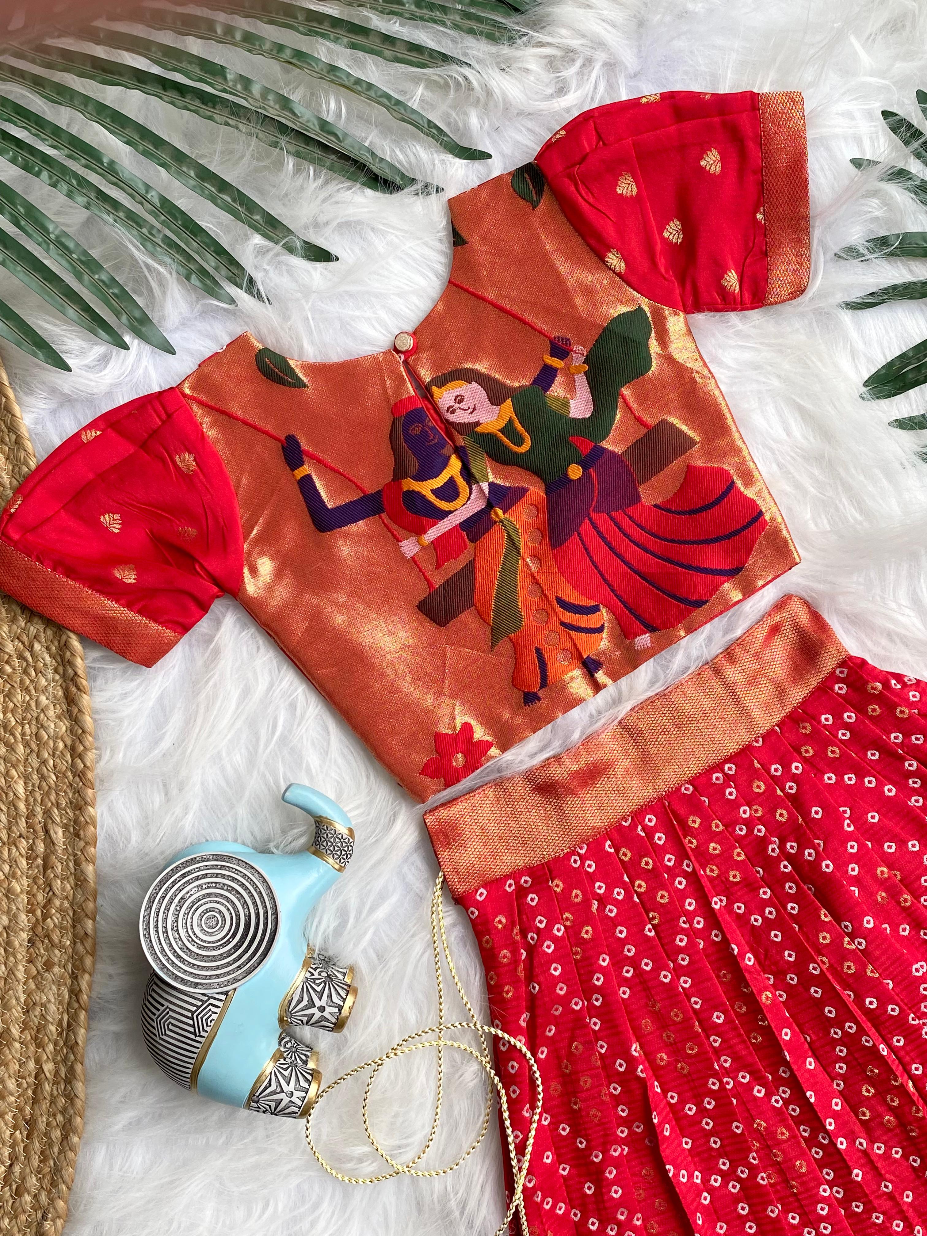 Bandhej Paithani Gown