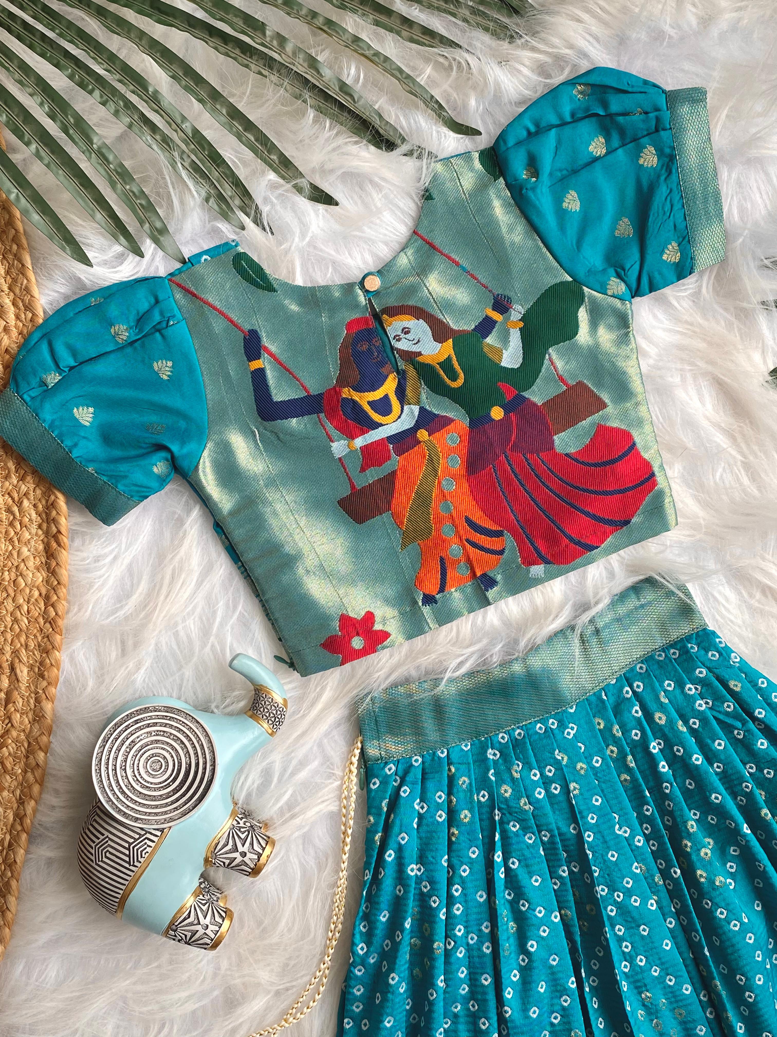 Bandhej Paithani Gown