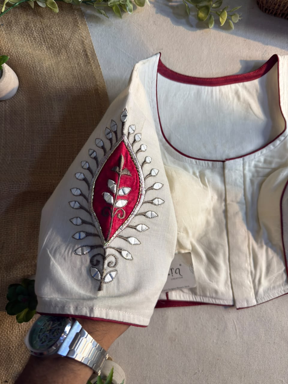 Petal Cotton Embroidered Blouse