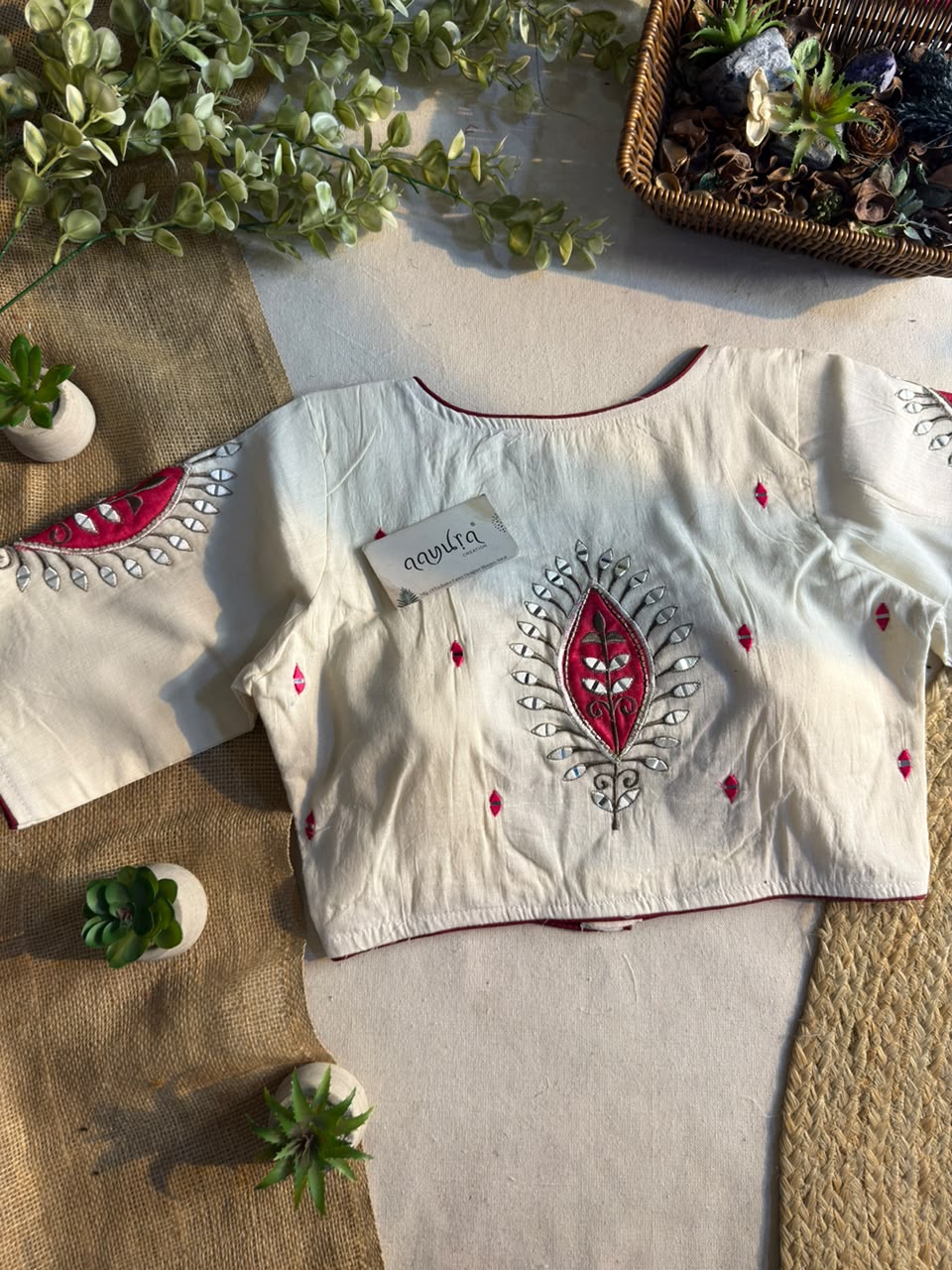 Petal Cotton Embroidered Blouse