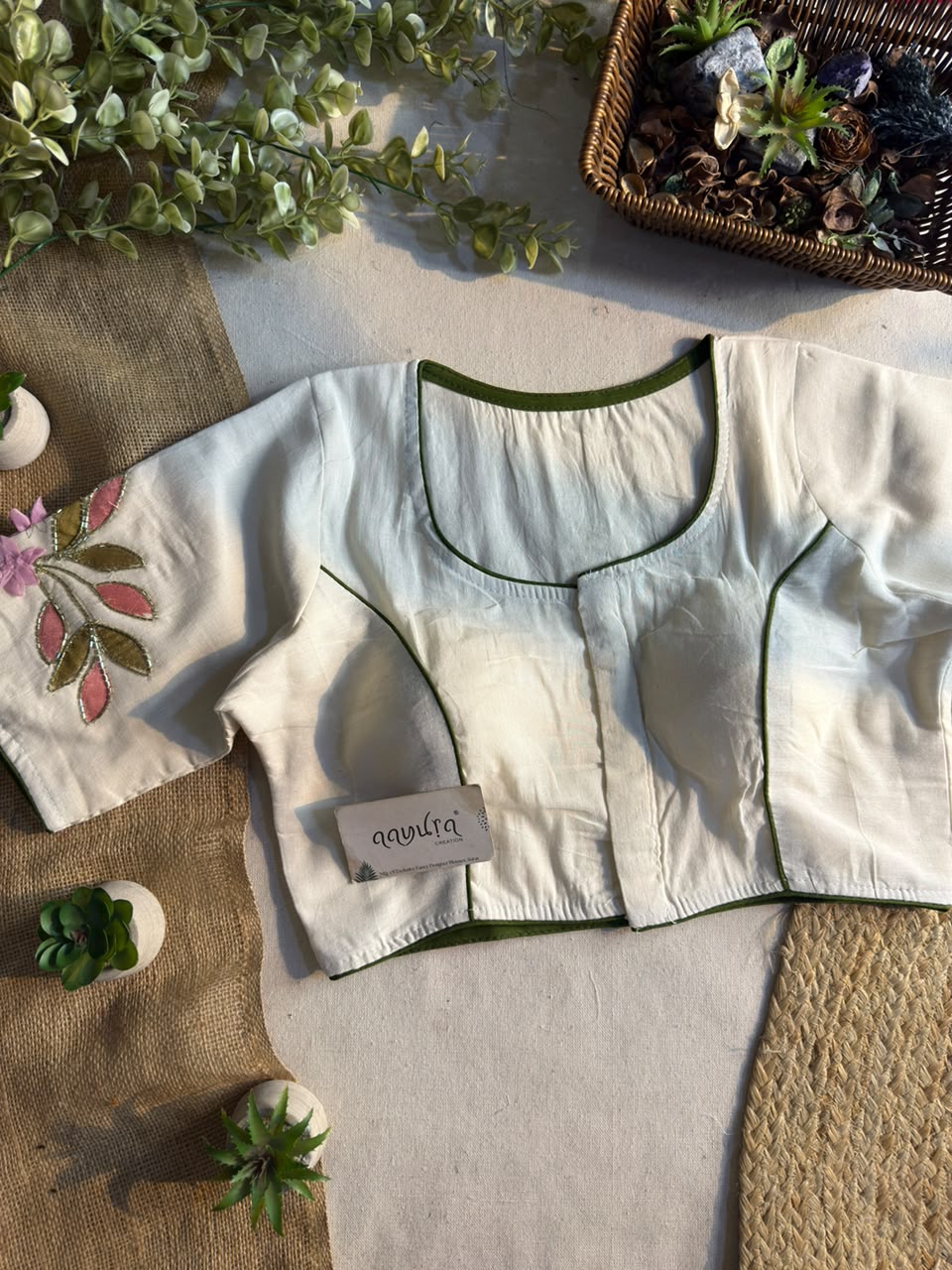 Petal Cotton Embroidered Blouse