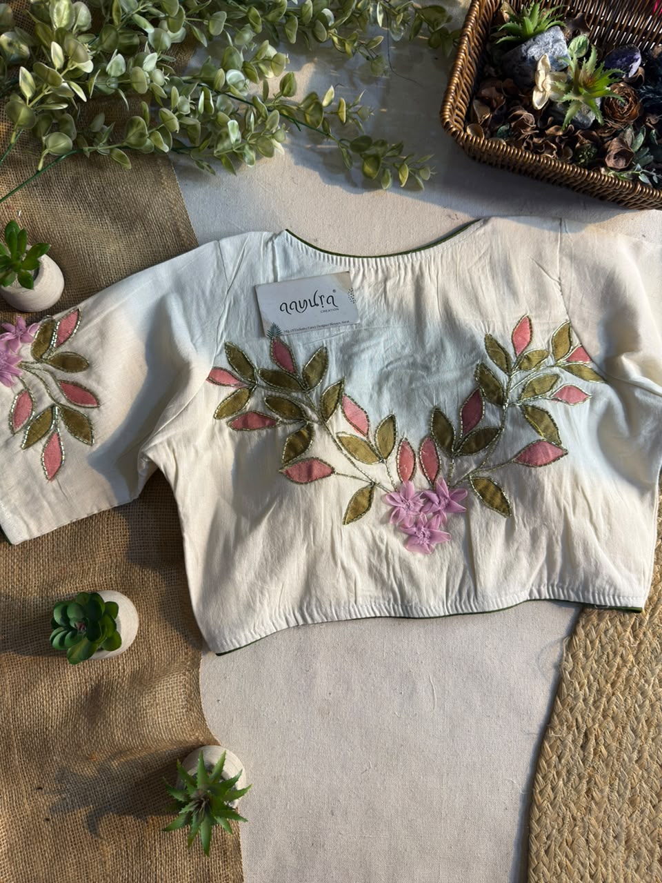 Petal Cotton Embroidered Blouse