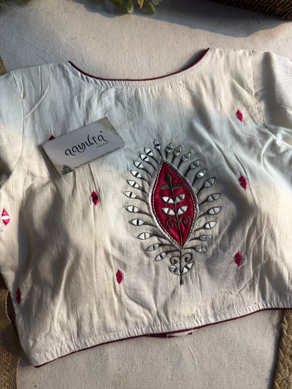 Petal Cotton Embroidered Blouse