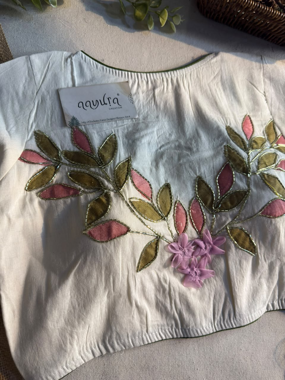 Petal Cotton Embroidered Blouse