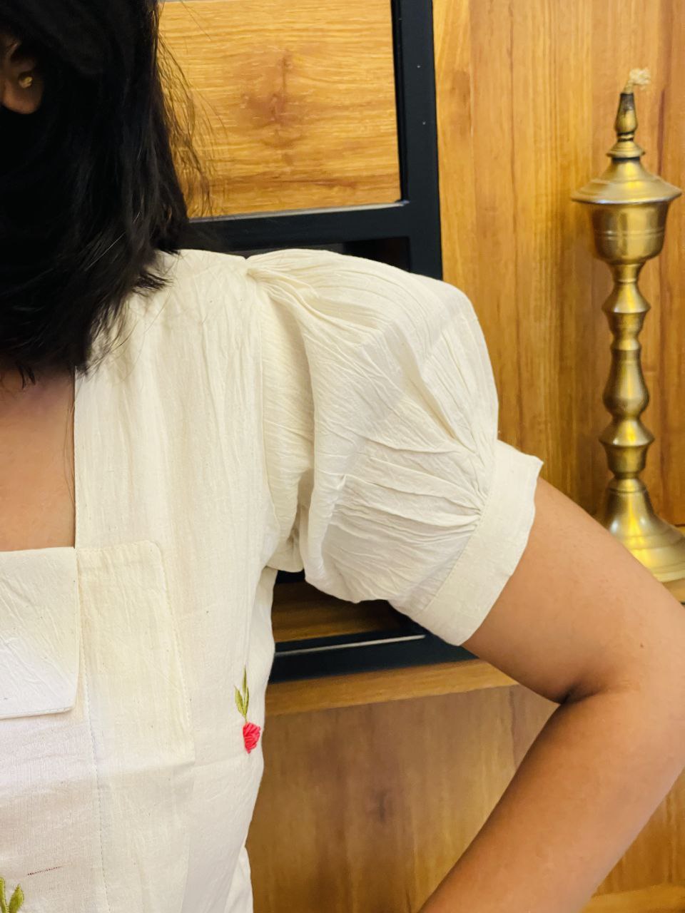 Embroidered Khadi Cotton Summer Top