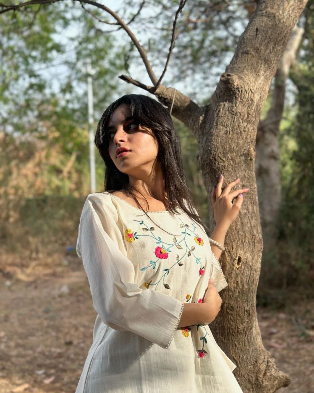 Embroidered Khadi Cotton Summer Top